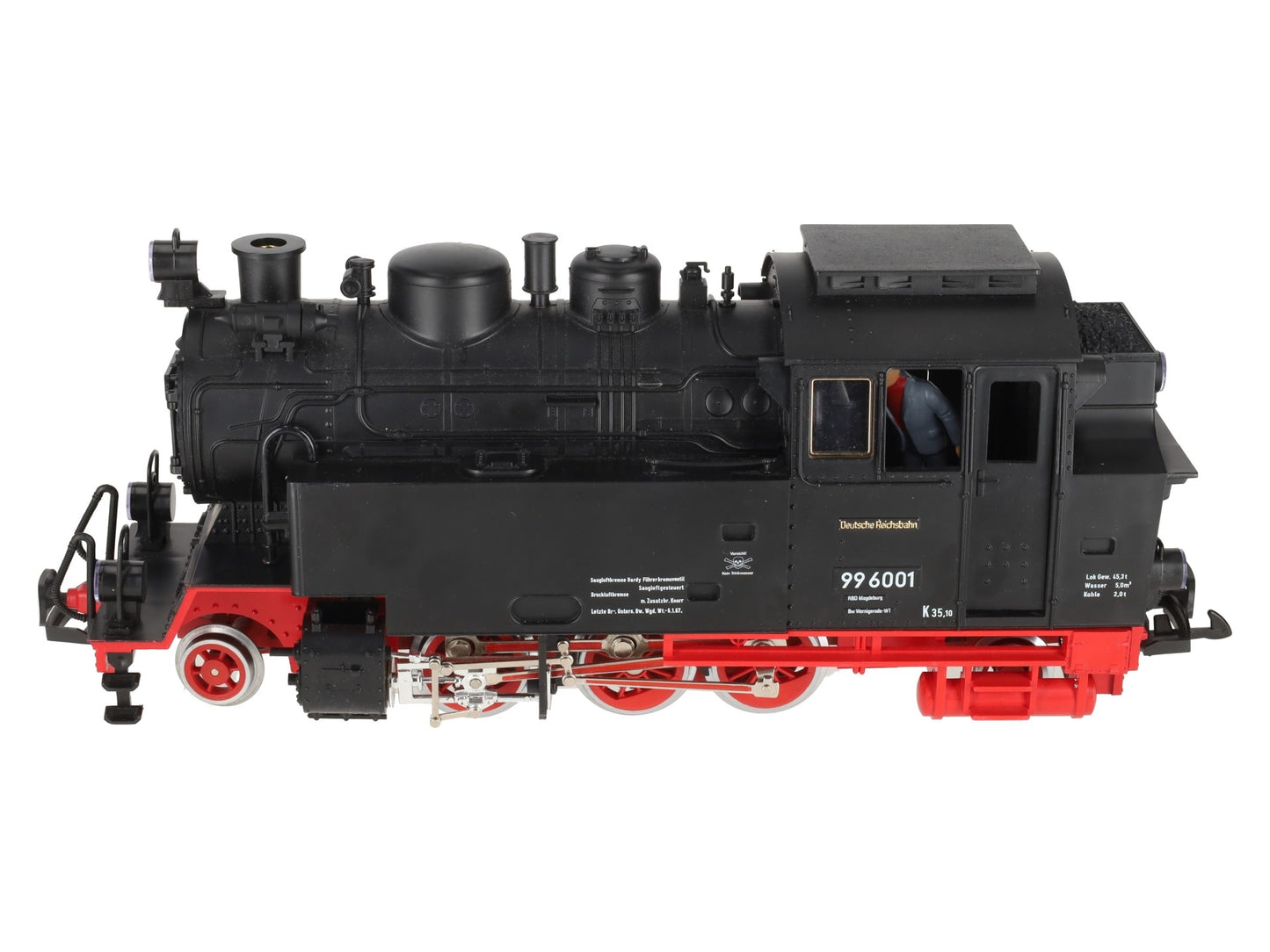 LGB 2080S G Scale 2-6-2 Powered Tank Steam Locomotive w/Sound #99 6001 EX/Box