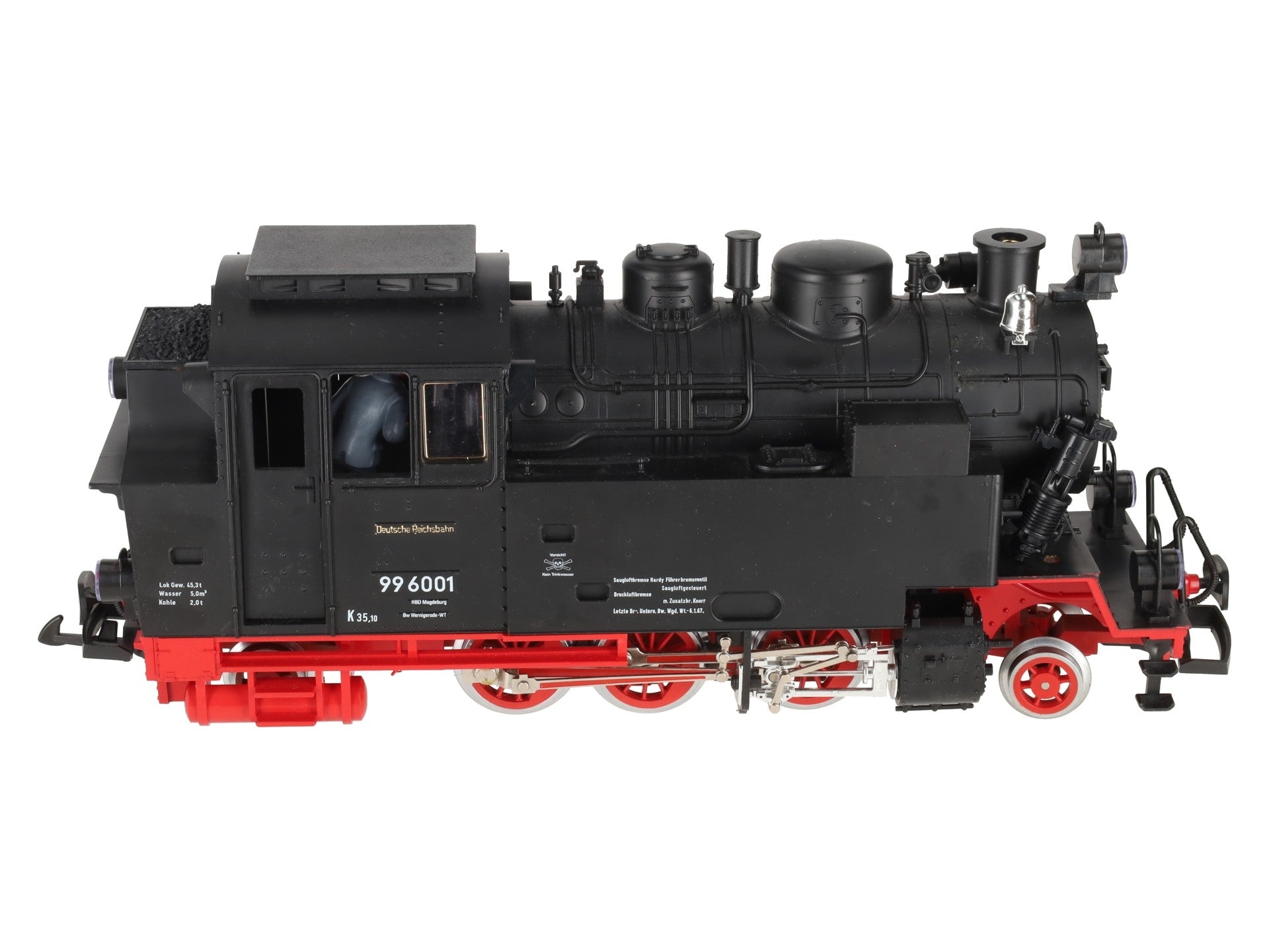 LGB 2080S G Scale 2-6-2 Powered Tank Steam Locomotive w/Sound #99 6001 EX/Box