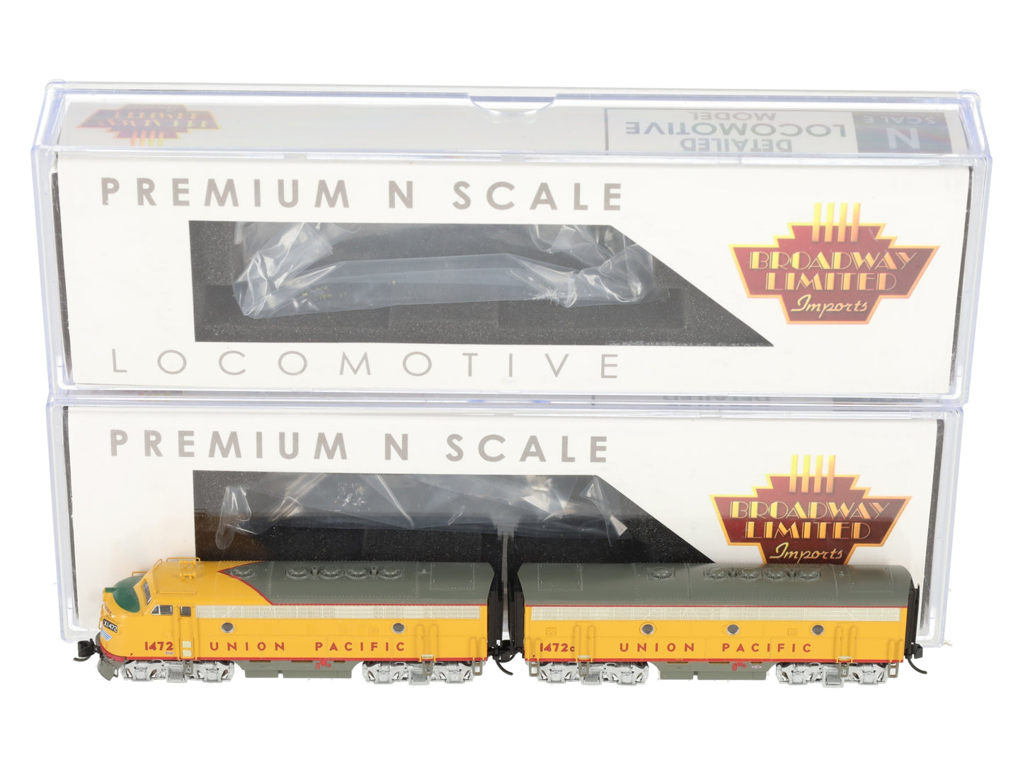 Broadway Limited 7762 N UP EMD F7 A/B Diesel Loco Sound/DC/DCC #1472/#1472C EX/Box