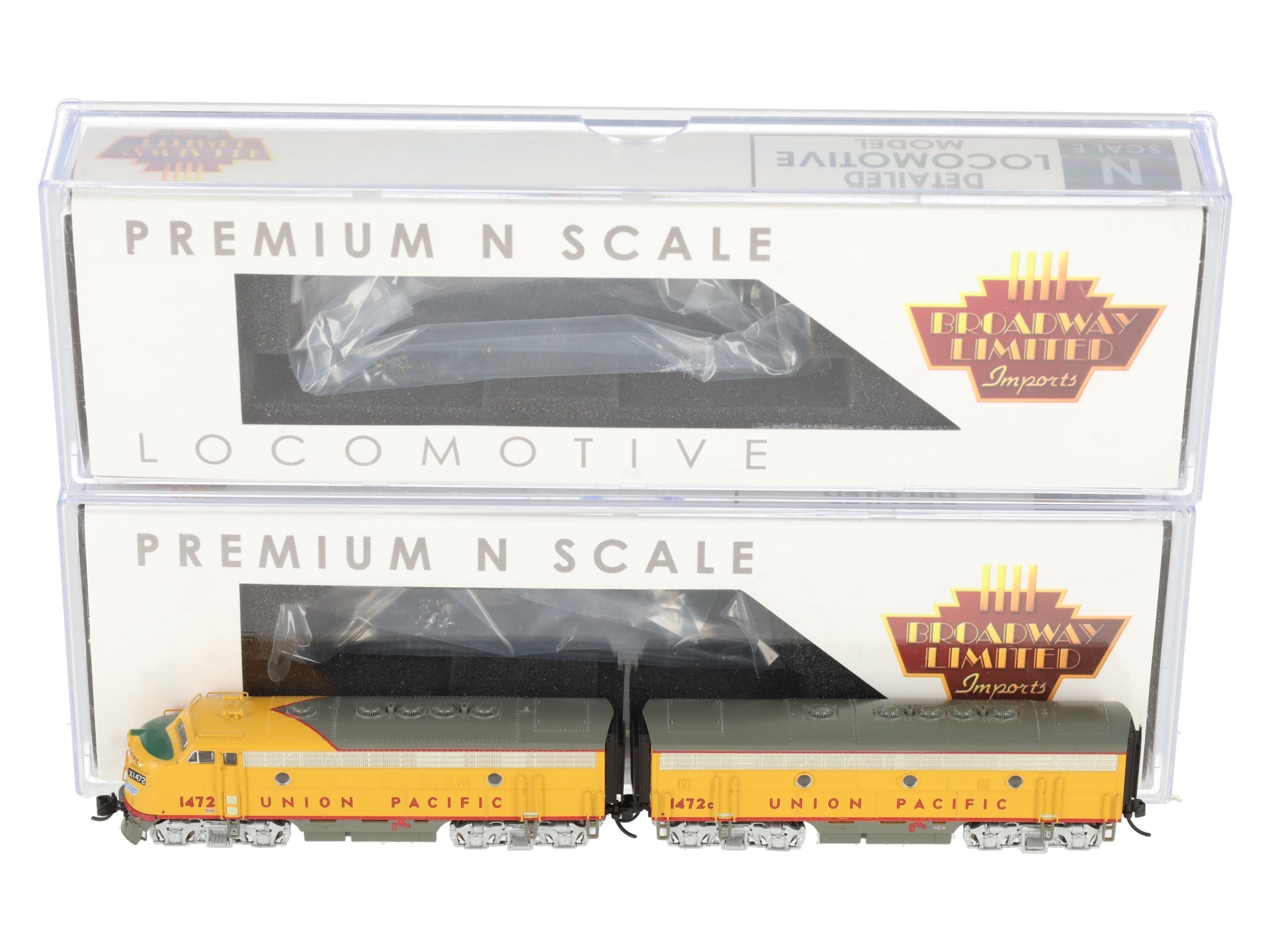 Broadway Limited 7762 N UP EMD F7 A/B Diesel Loco Sound/DC/DCC #1472/#1472C EX/Box