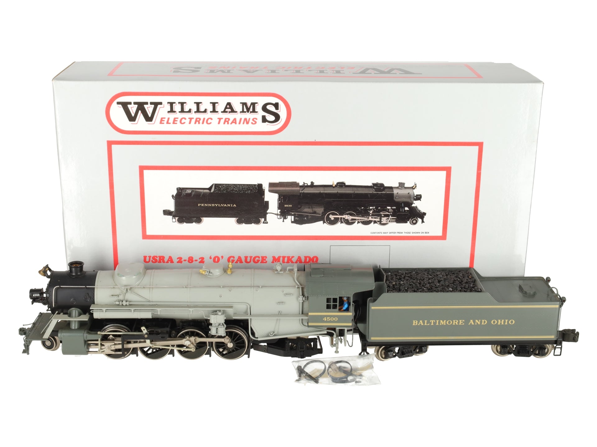 Williams 5105 O BRASS B&O 2-8-2 Mikado Steam Loco and Tender #4500 EX/Box