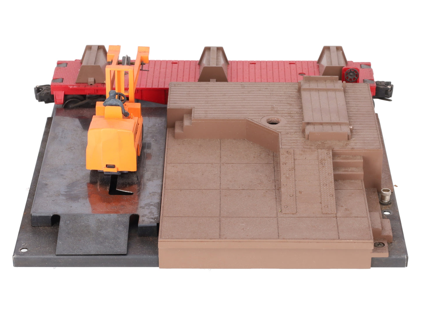 Lionel 264 Vintage O Operating Forklift Platform with 6264 Lumber Car VG