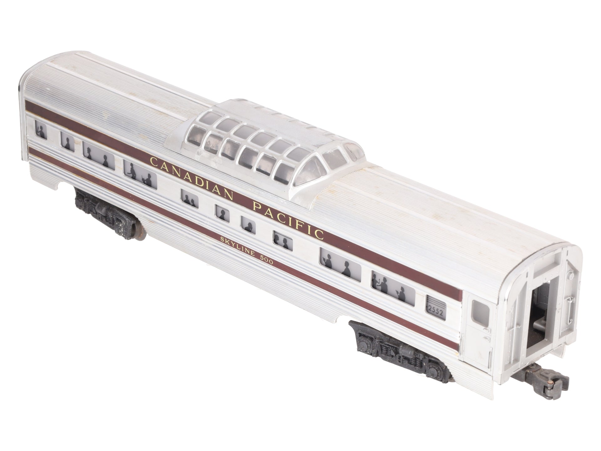 Lionel 2552 Vintage O Canadian Pacific Skyline 500 Aluminum Vista Dome Car VG