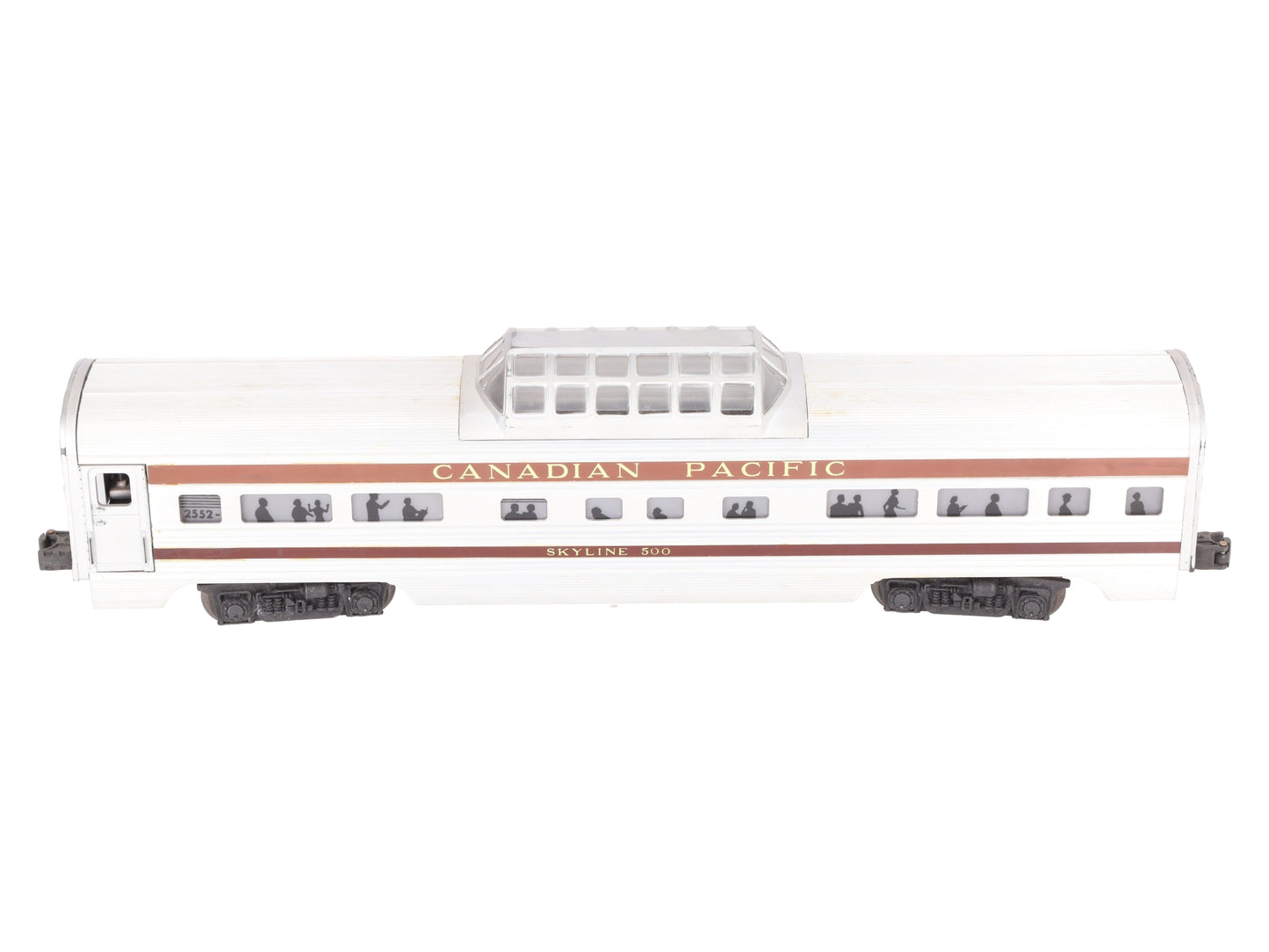 Lionel 2552 Vintage O Canadian Pacific Skyline 500 Aluminum Vista Dome Car VG