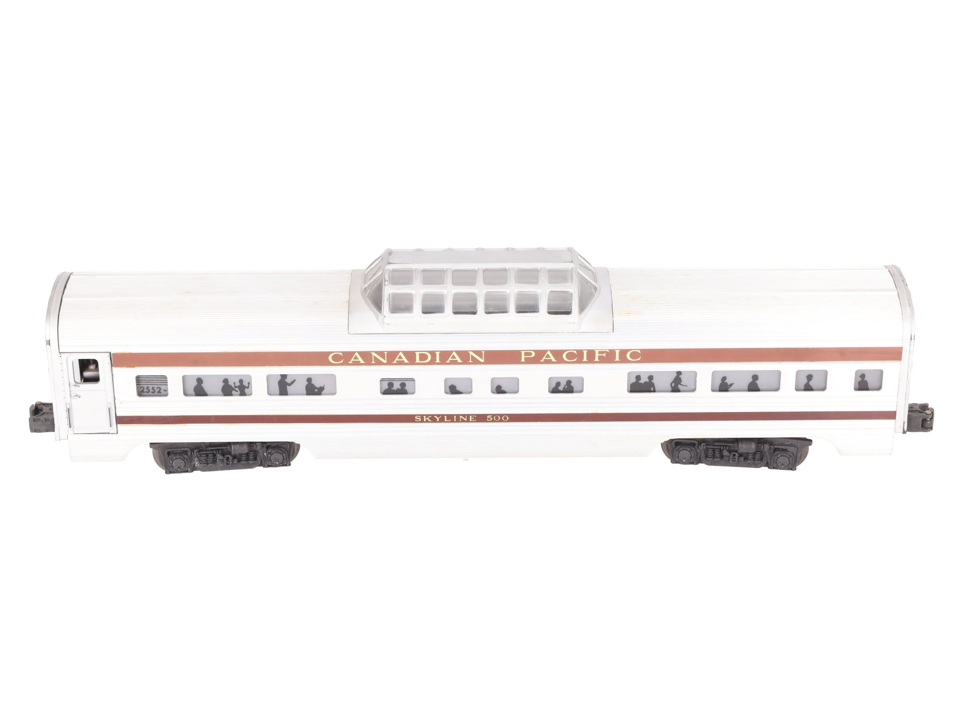 Lionel 2552 Vintage O Canadian Pacific Skyline 500 Aluminum Vista Dome Car VG