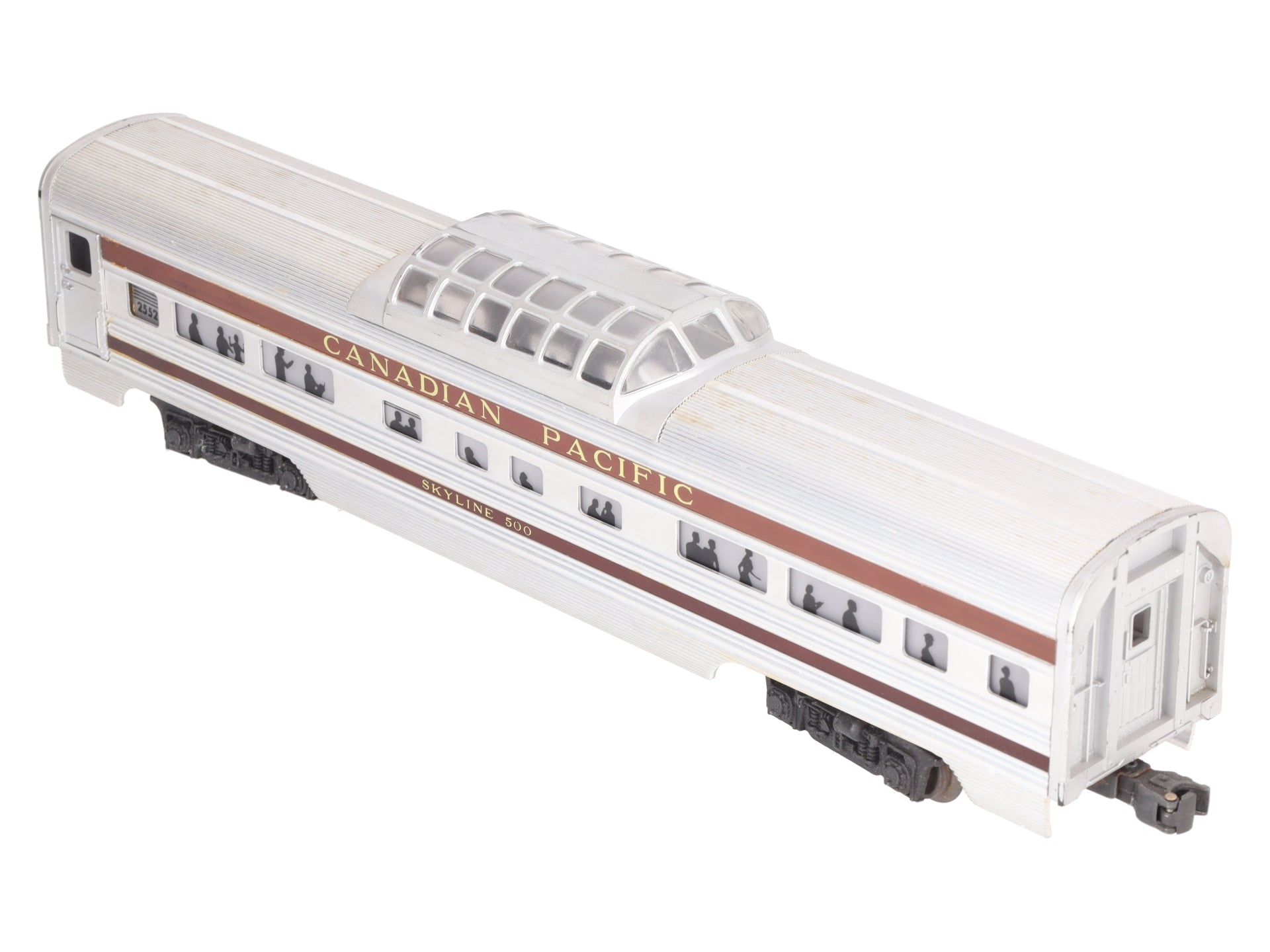 Lionel 2552 Vintage O Canadian Pacific Skyline 500 Aluminum Vista Dome Car VG