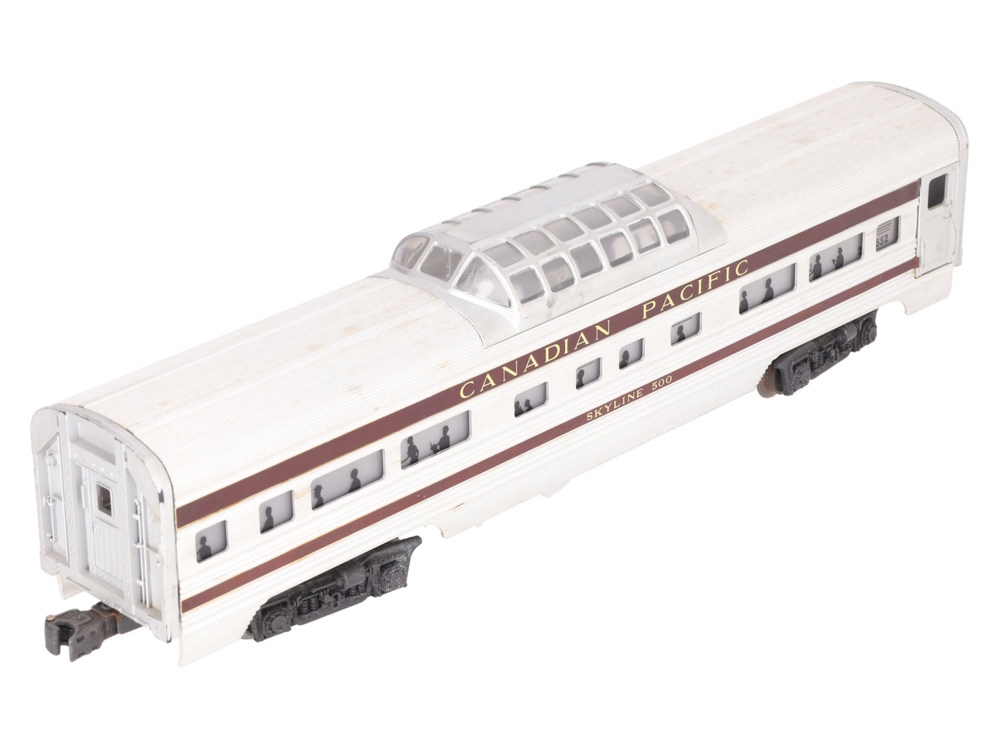 Lionel 2552 Vintage O Canadian Pacific Skyline 500 Aluminum Vista Dome Car VG