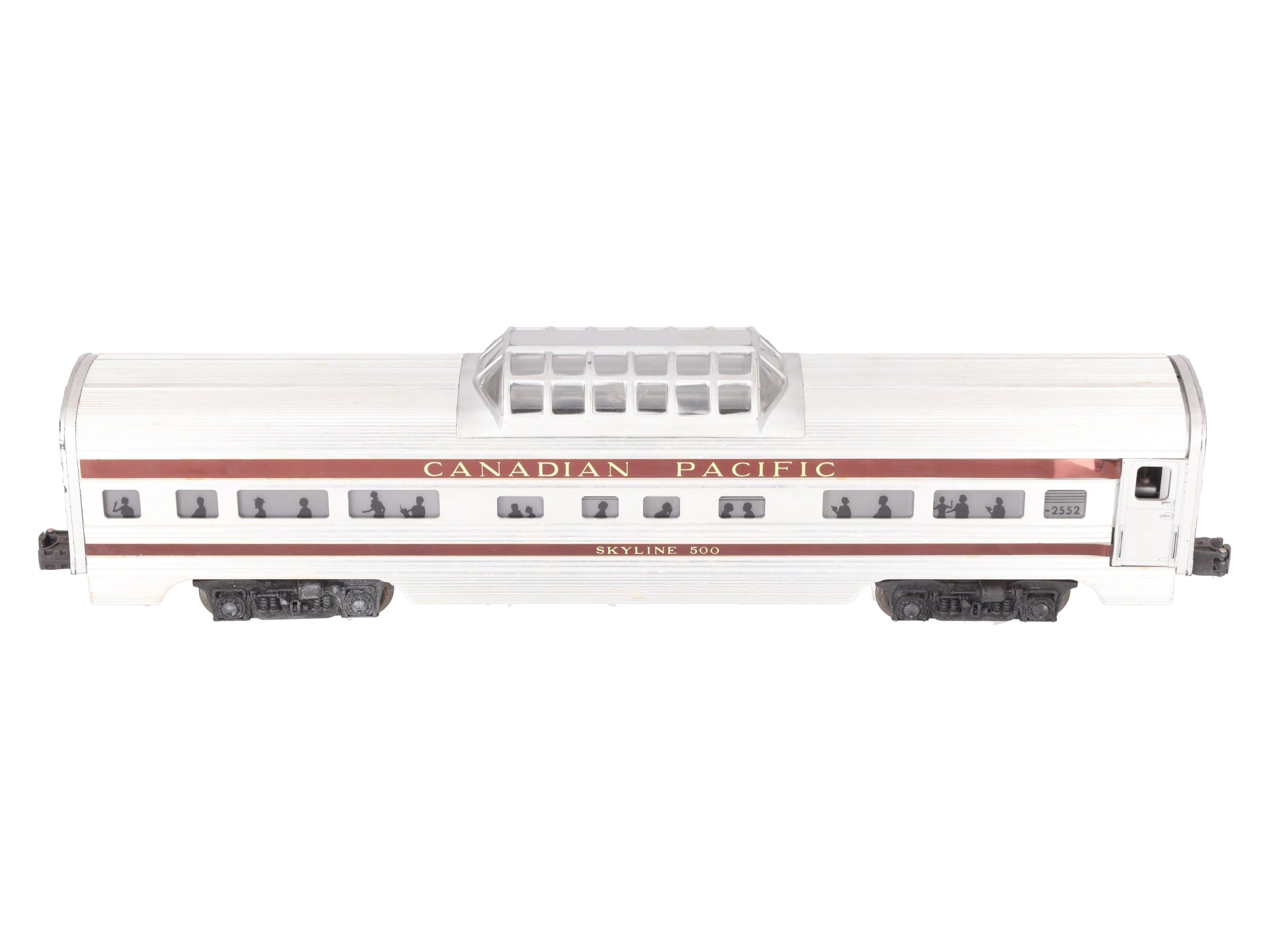 Lionel 2552 Vintage O Canadian Pacific Skyline 500 Aluminum Vista Dome Car VG