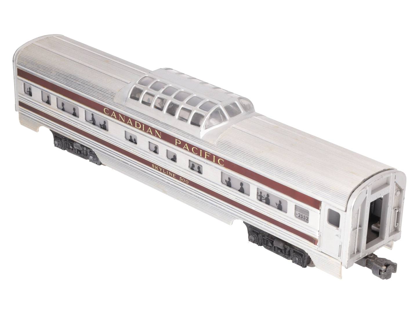 Lionel 2552 Vintage O Canadian Pacific Skyline 500 Aluminum Vista Dome Car VG