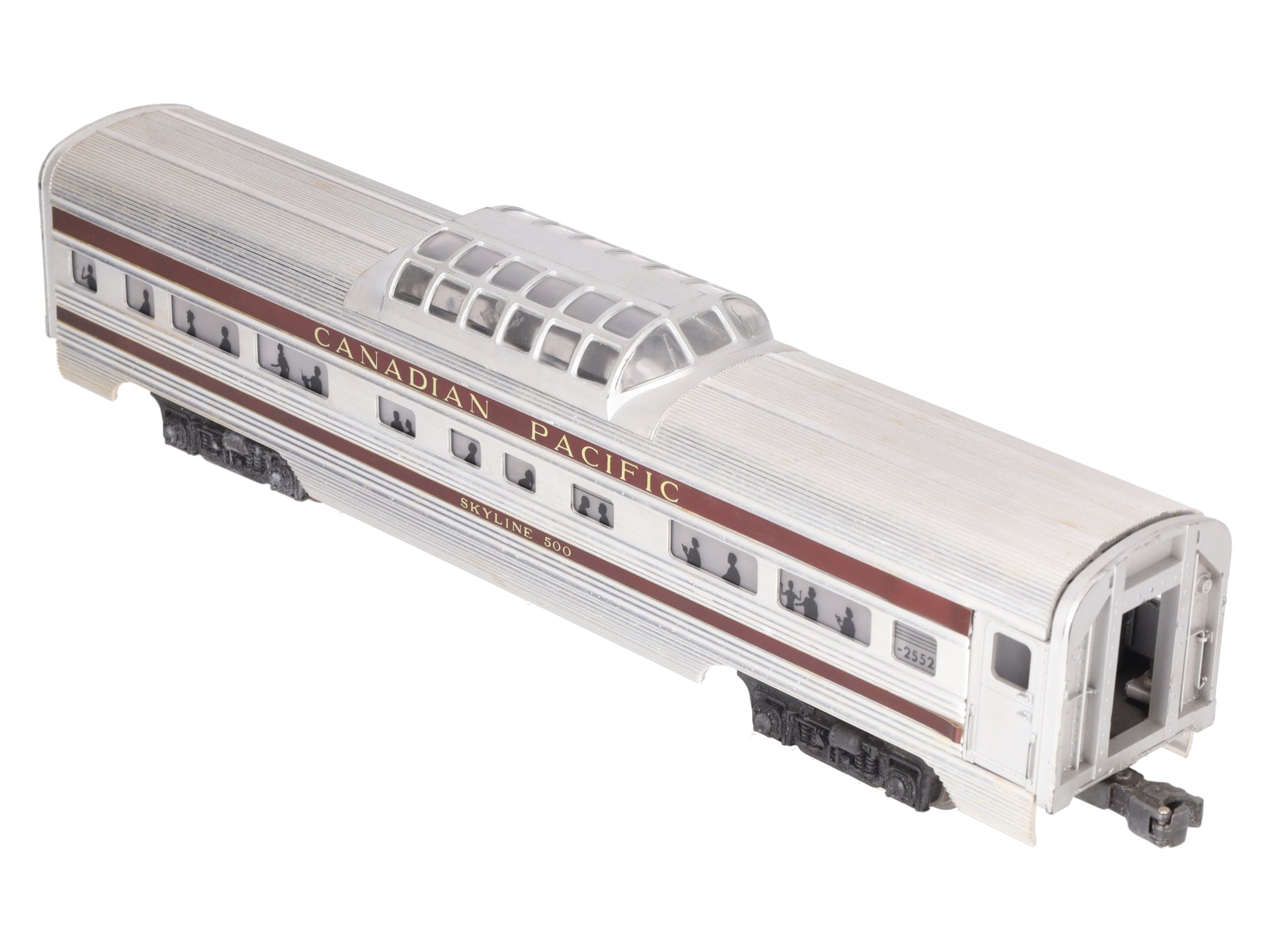 Lionel 2552 Vintage O Canadian Pacific Skyline 500 Aluminum Vista Dome Car VG