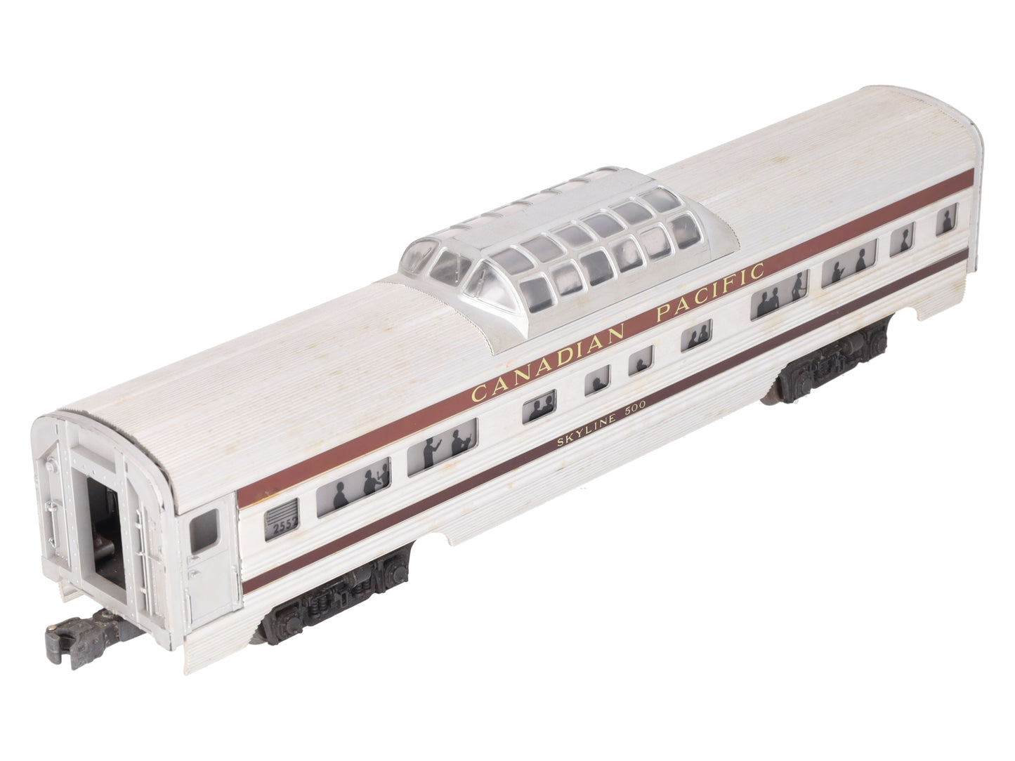 Lionel 2552 Vintage O Canadian Pacific Skyline 500 Aluminum Vista Dome Car VG
