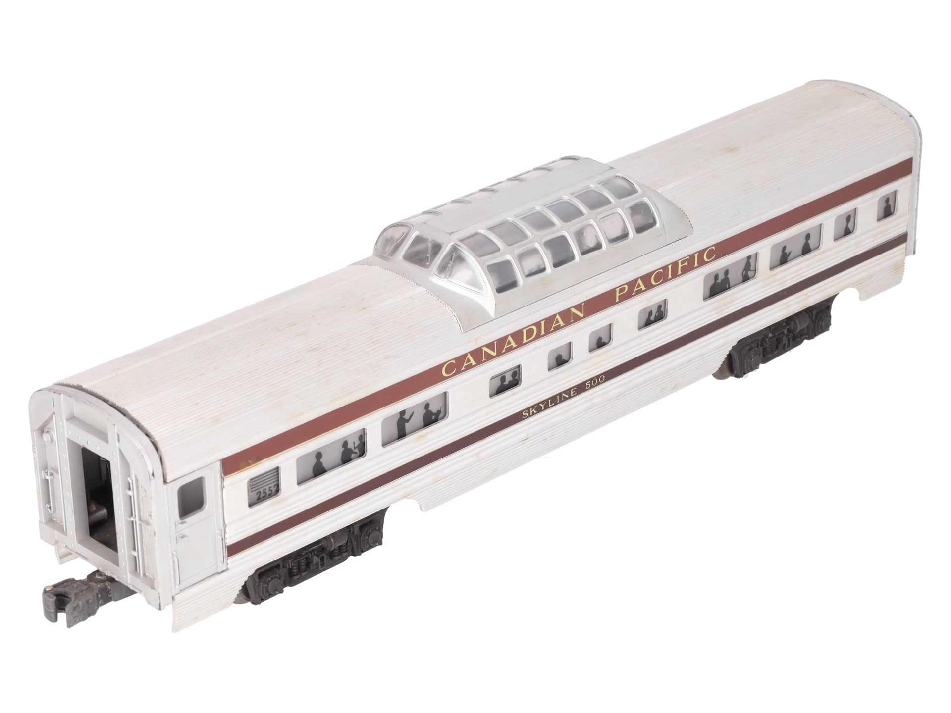 Lionel 2552 Vintage O Canadian Pacific Skyline 500 Aluminum Vista Dome Car VG