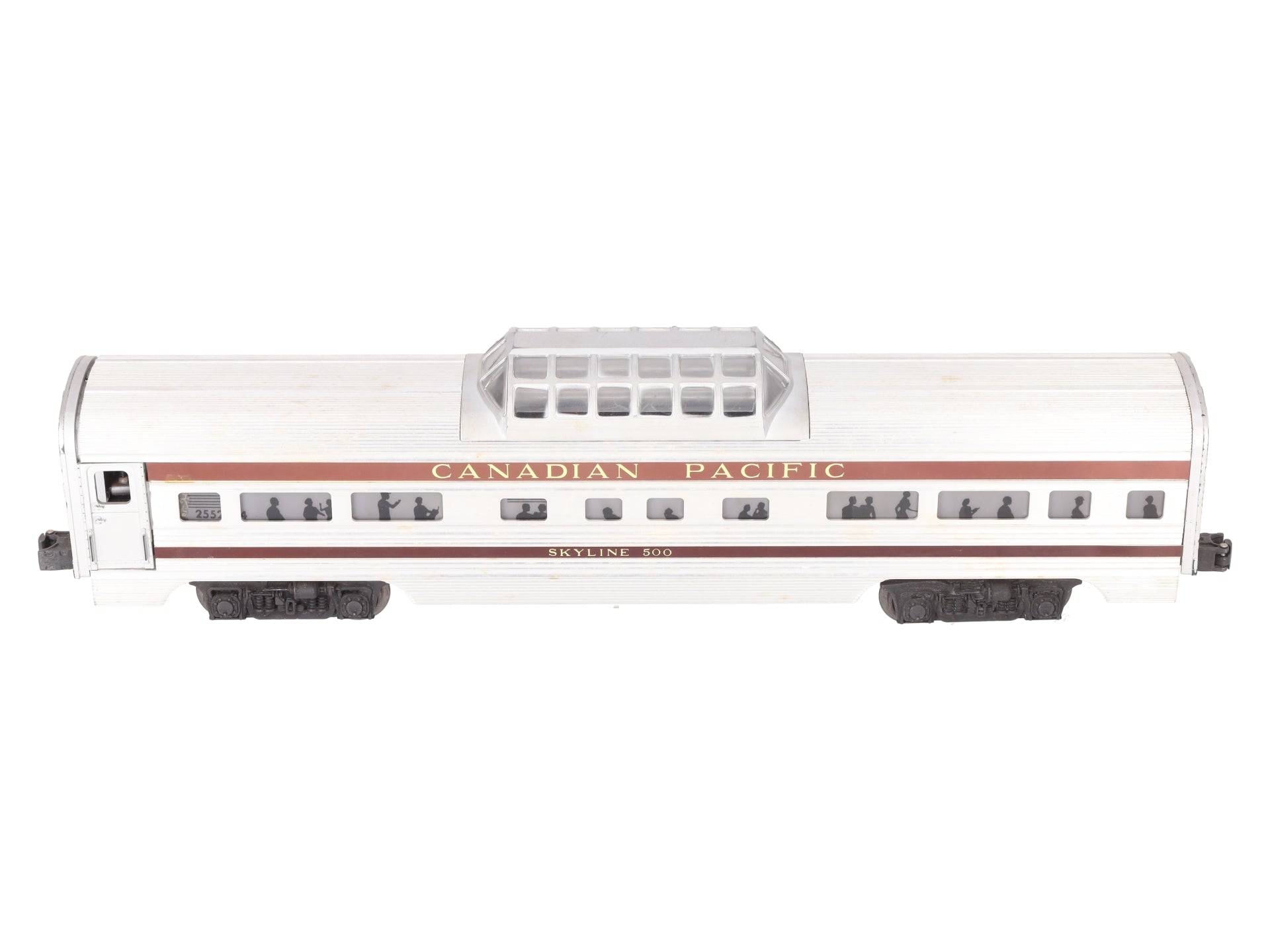 Lionel 2552 Vintage O Canadian Pacific Skyline 500 Aluminum Vista Dome Car VG