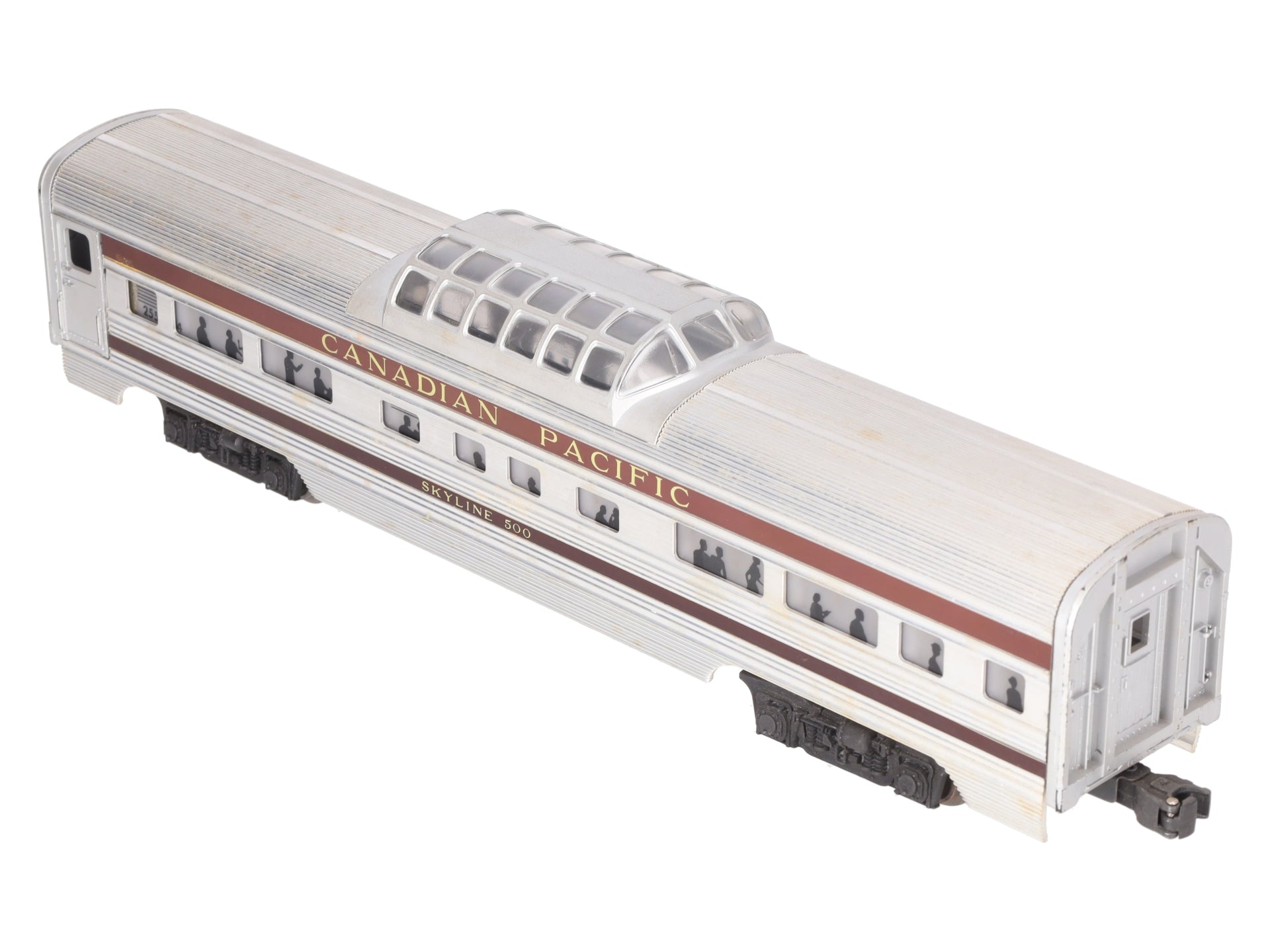 Lionel 2552 Vintage O Canadian Pacific Skyline 500 Aluminum Vista Dome Car VG