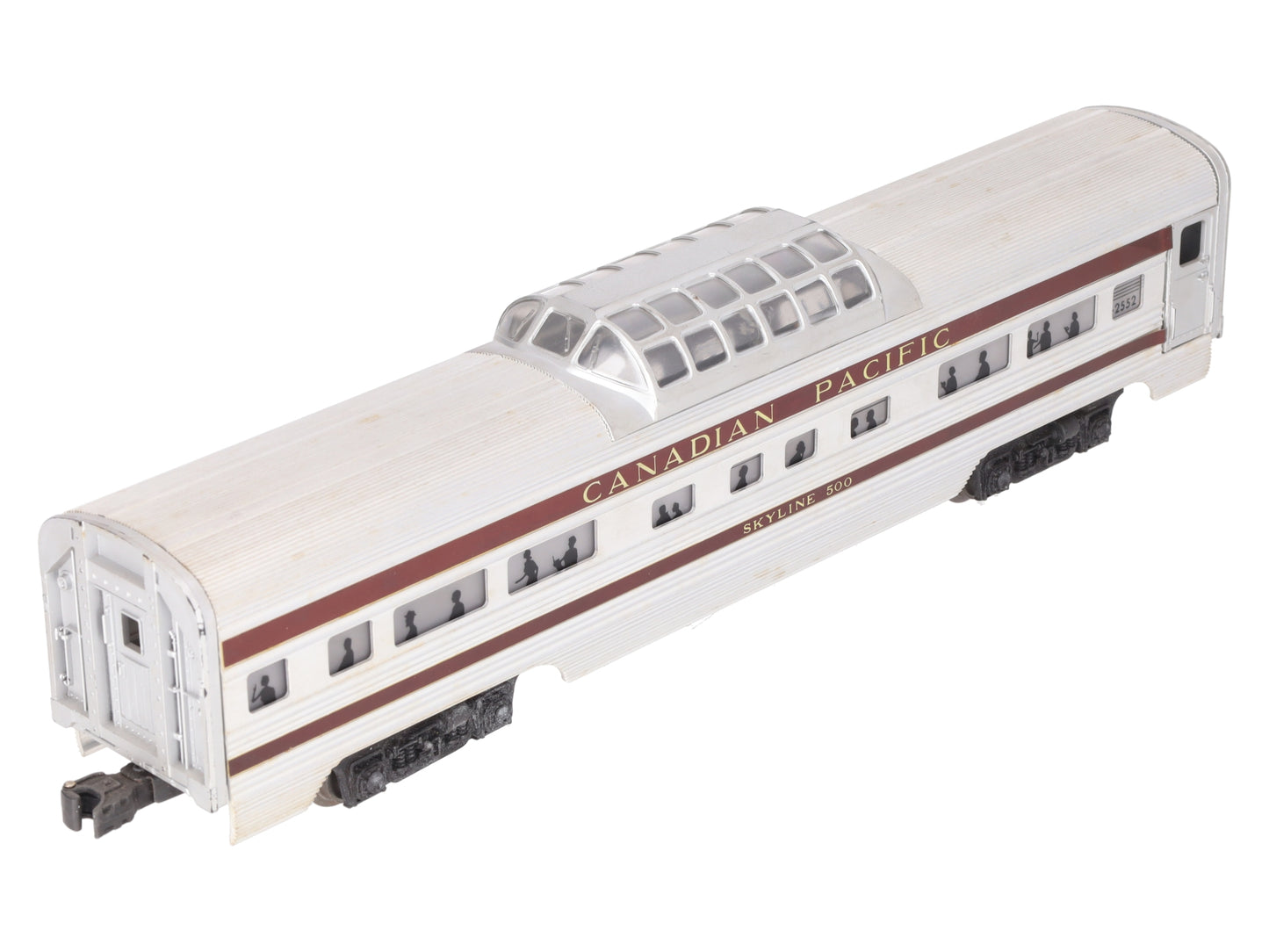 Lionel 2552 Vintage O Canadian Pacific Skyline 500 Aluminum Vista Dome Car VG
