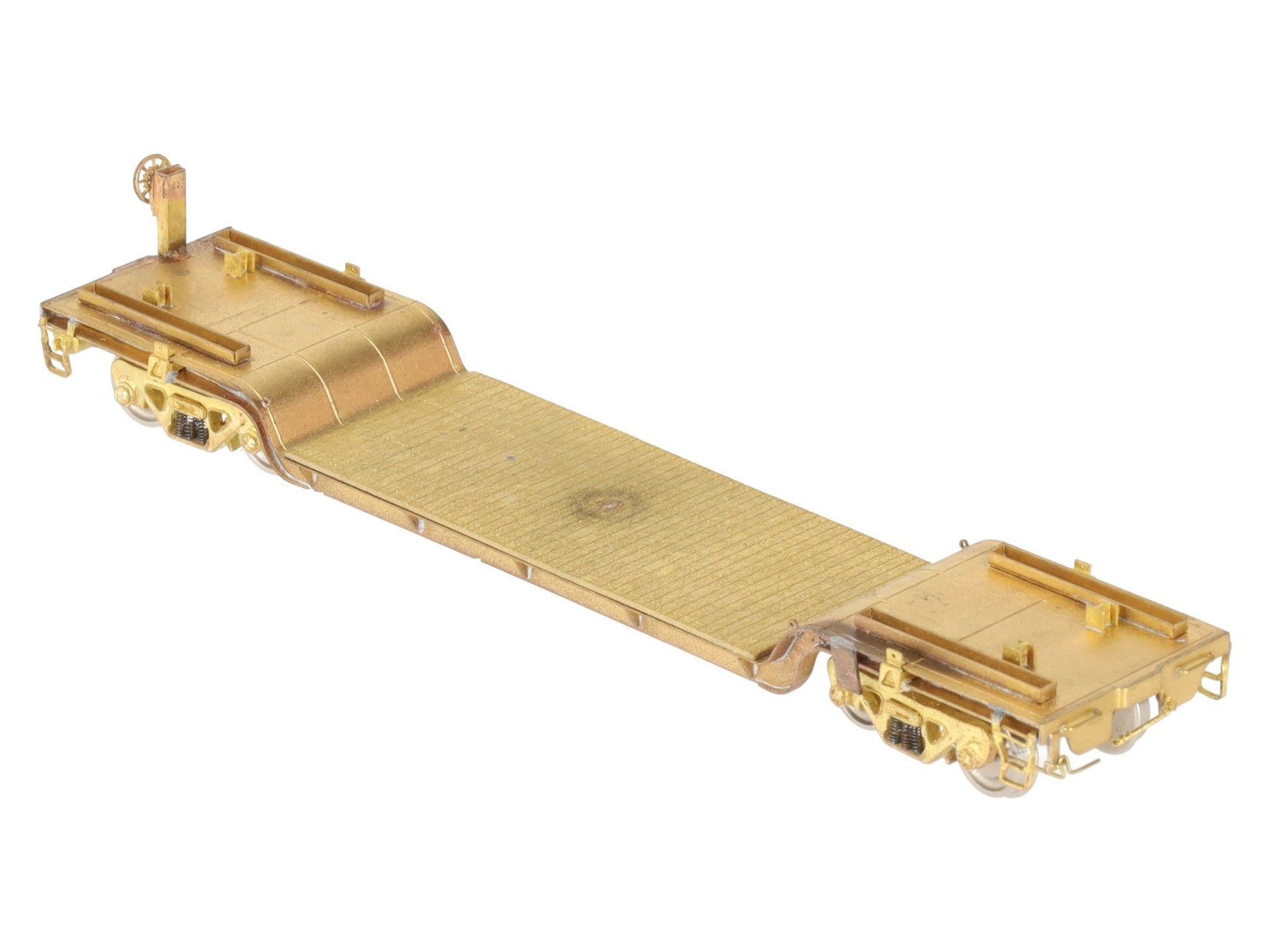 Overland OMI-3080 HO Scale BRASS Center Flat Car -Unpainted EX/Box