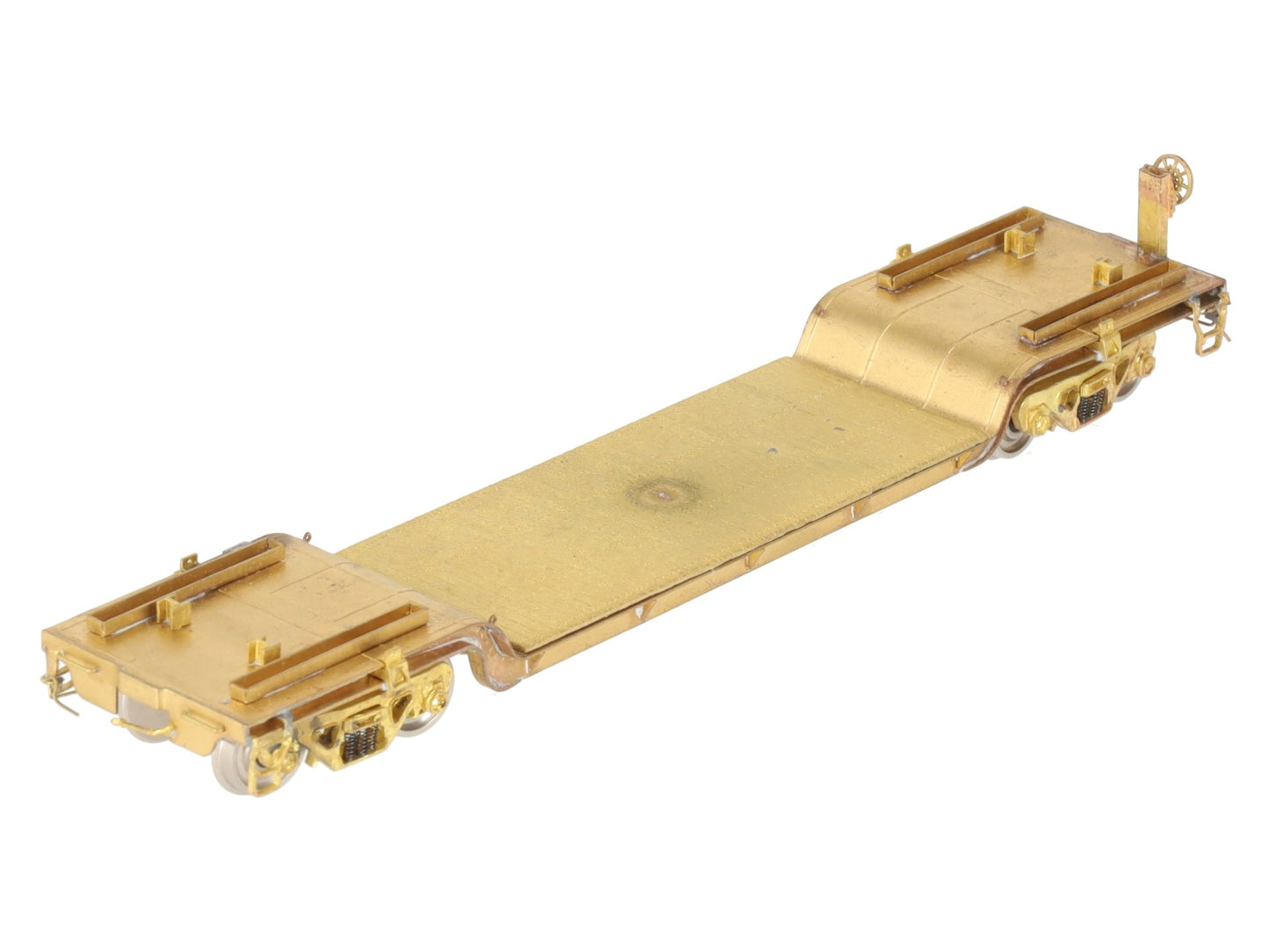 Overland OMI-3080 HO Scale BRASS Center Flat Car -Unpainted EX/Box