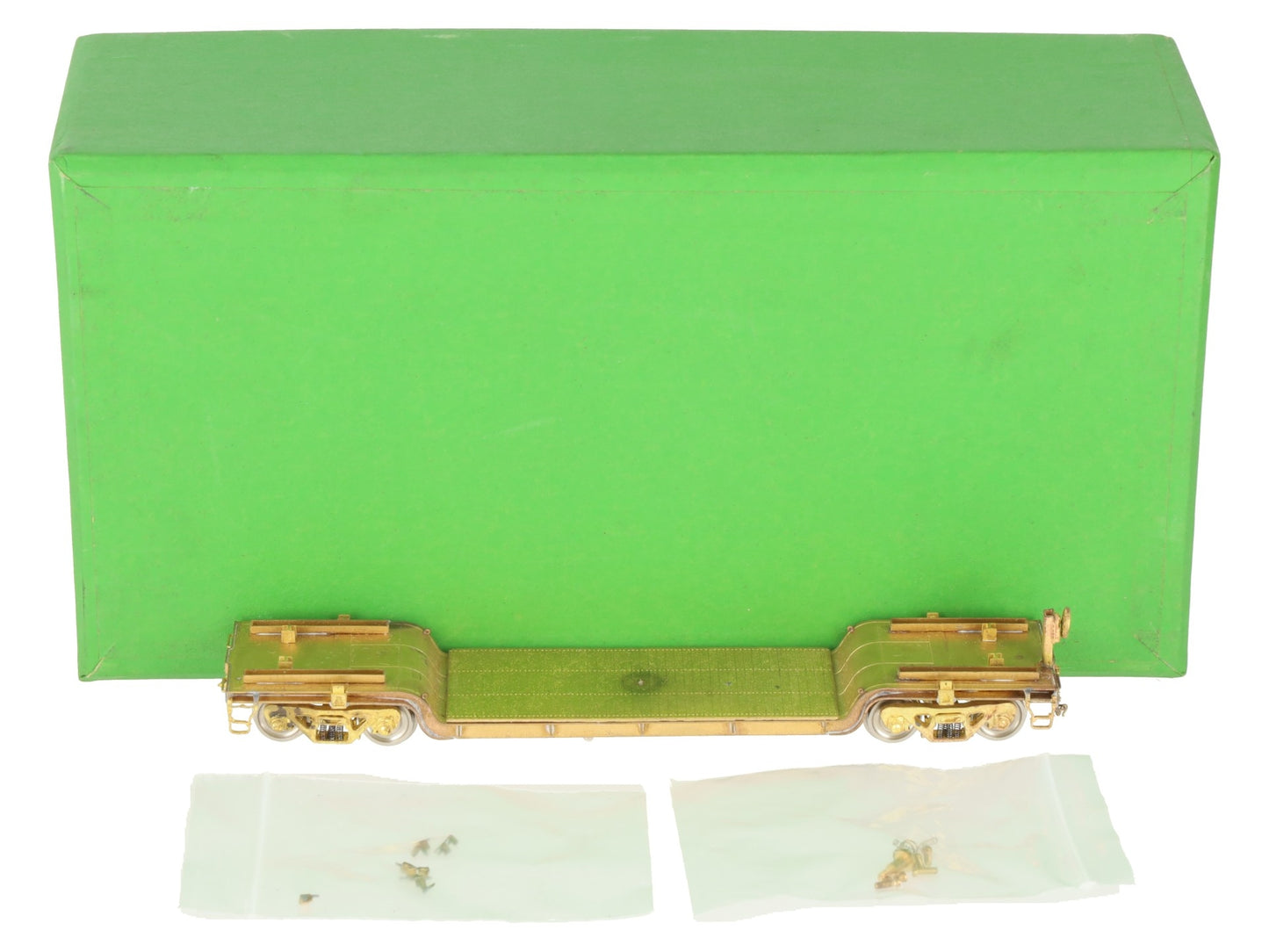 Overland OMI-3080 HO Scale BRASS Center Flat Car -Unpainted EX/Box
