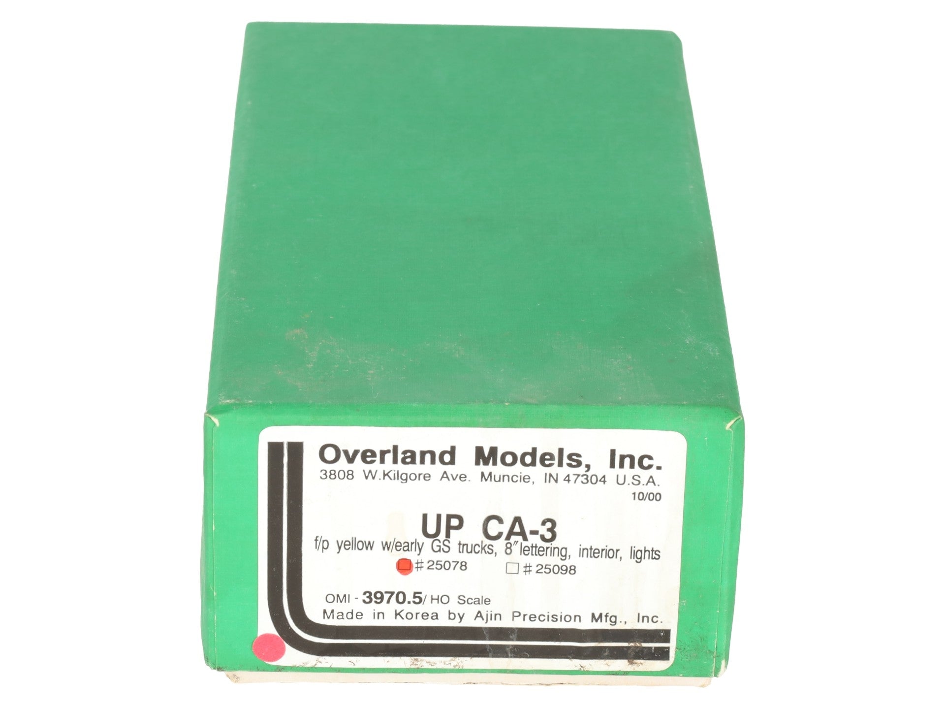 Overland OMI-3970.5 HO Scale BRASS CA-3 Caboose Car -F/P LN/Box