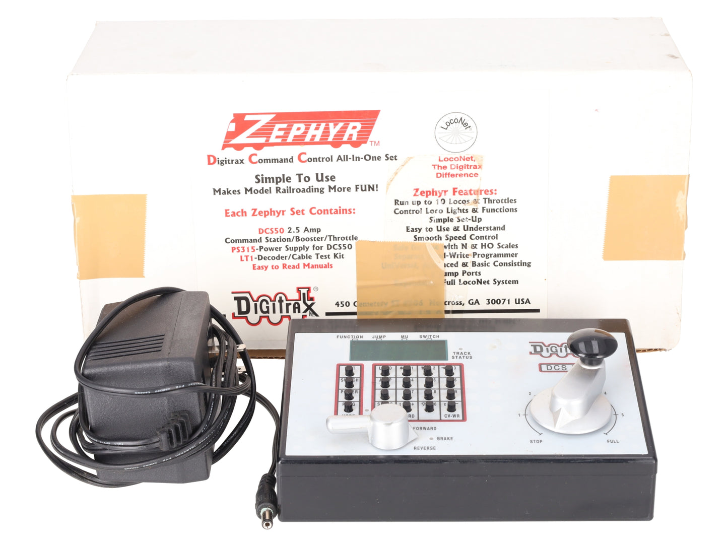 Digitrax DCS50 Zephyr Command Starter Set (No Decoder Tester/LT1 Cable) VG/Box