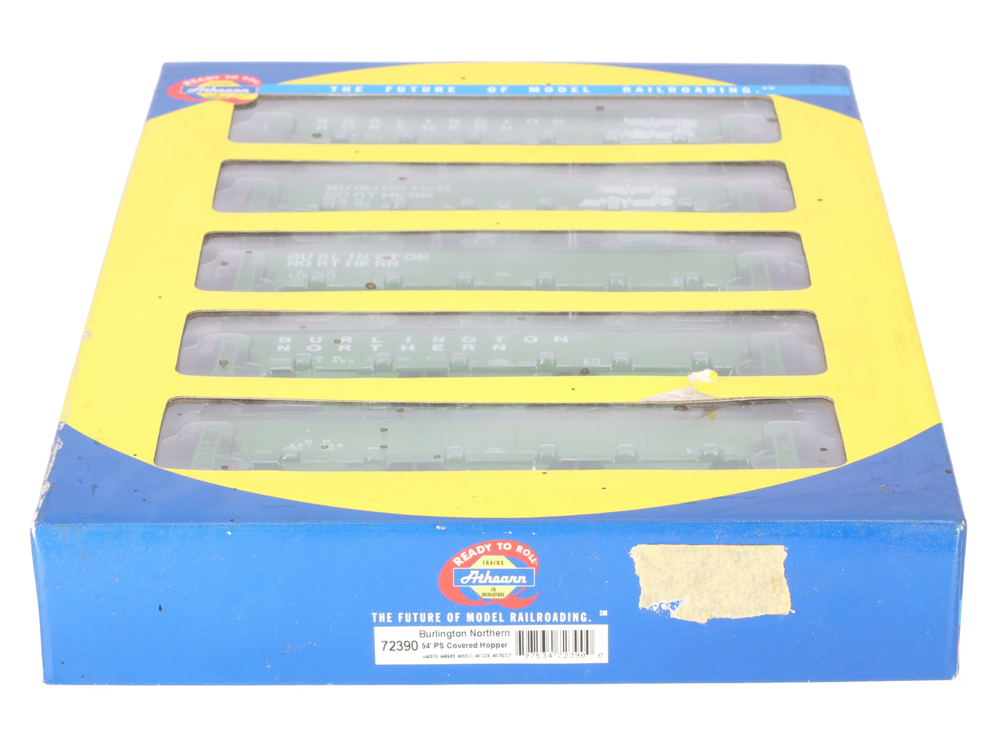 Athearn 72390 HO Scale Burlington Northern 54' PS Covered Hopper Set (Set of 5) LN/Box