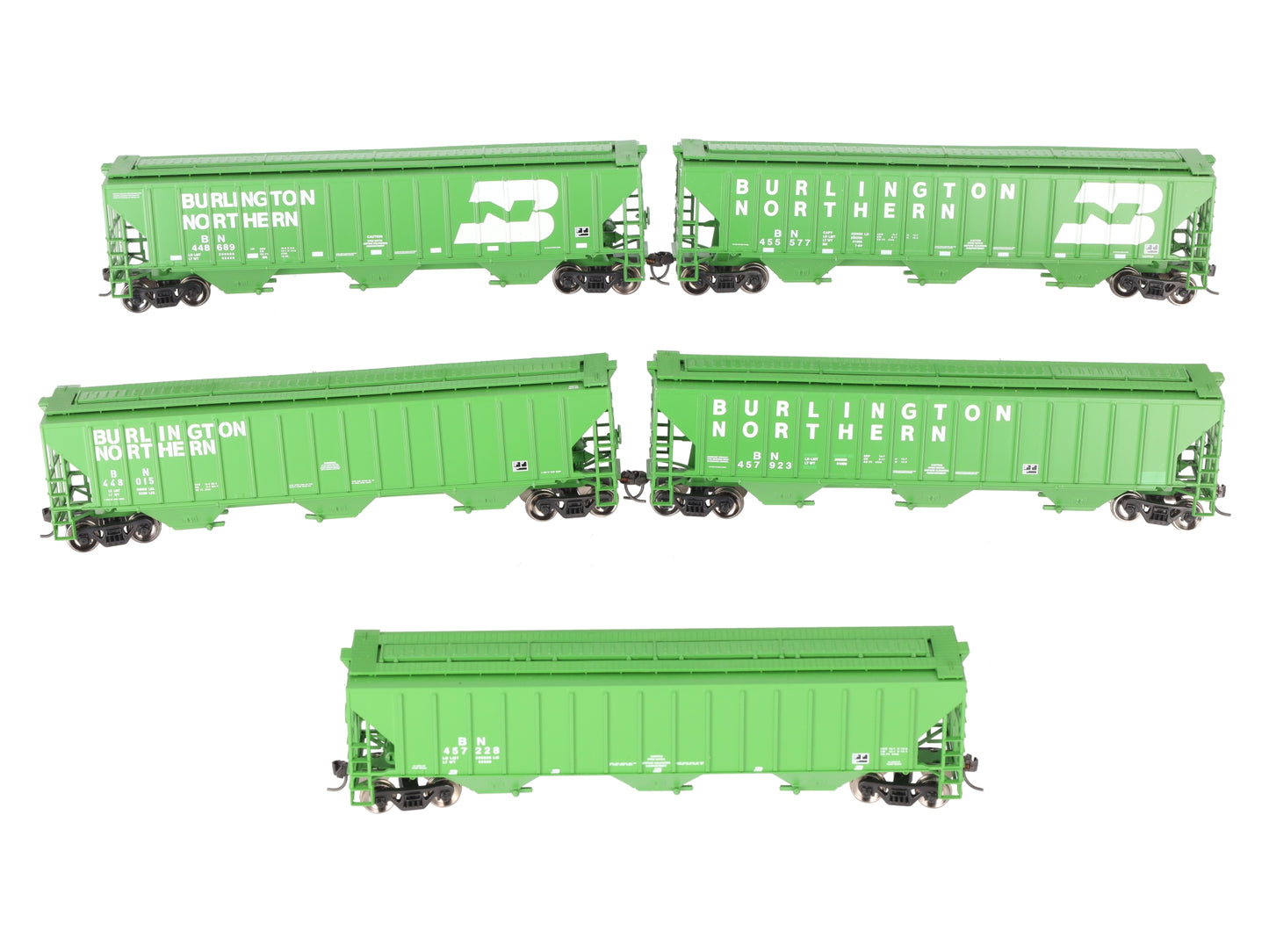 Athearn 72390 HO Scale Burlington Northern 54' PS Covered Hopper Set (Set of 5) LN/Box