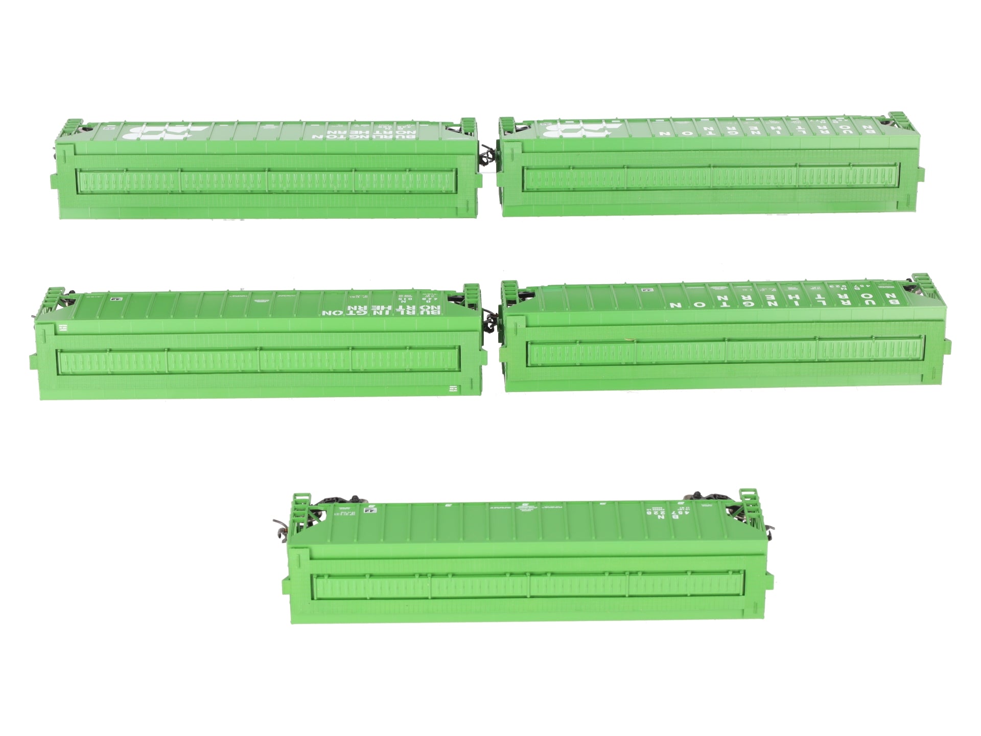 Athearn 72390 HO Scale Burlington Northern 54' PS Covered Hopper Set (Set of 5) LN/Box