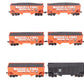 Athearn 70818 HO Scale Waddell NYO&W 34' 2 Bay Hopper Cars (Pack of 6) LN/Box