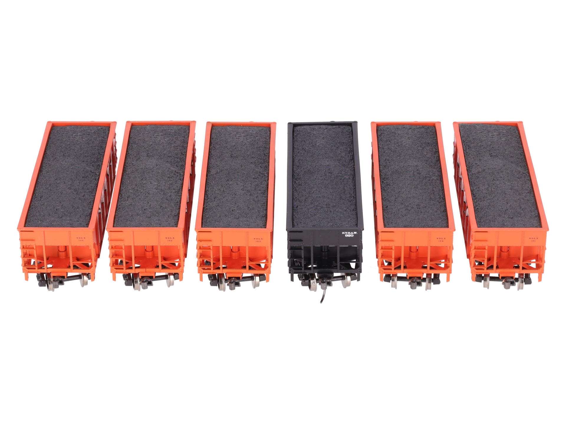 Athearn 70818 HO Scale Waddell NYO&W 34' 2 Bay Hopper Cars (Pack of 6) LN/Box