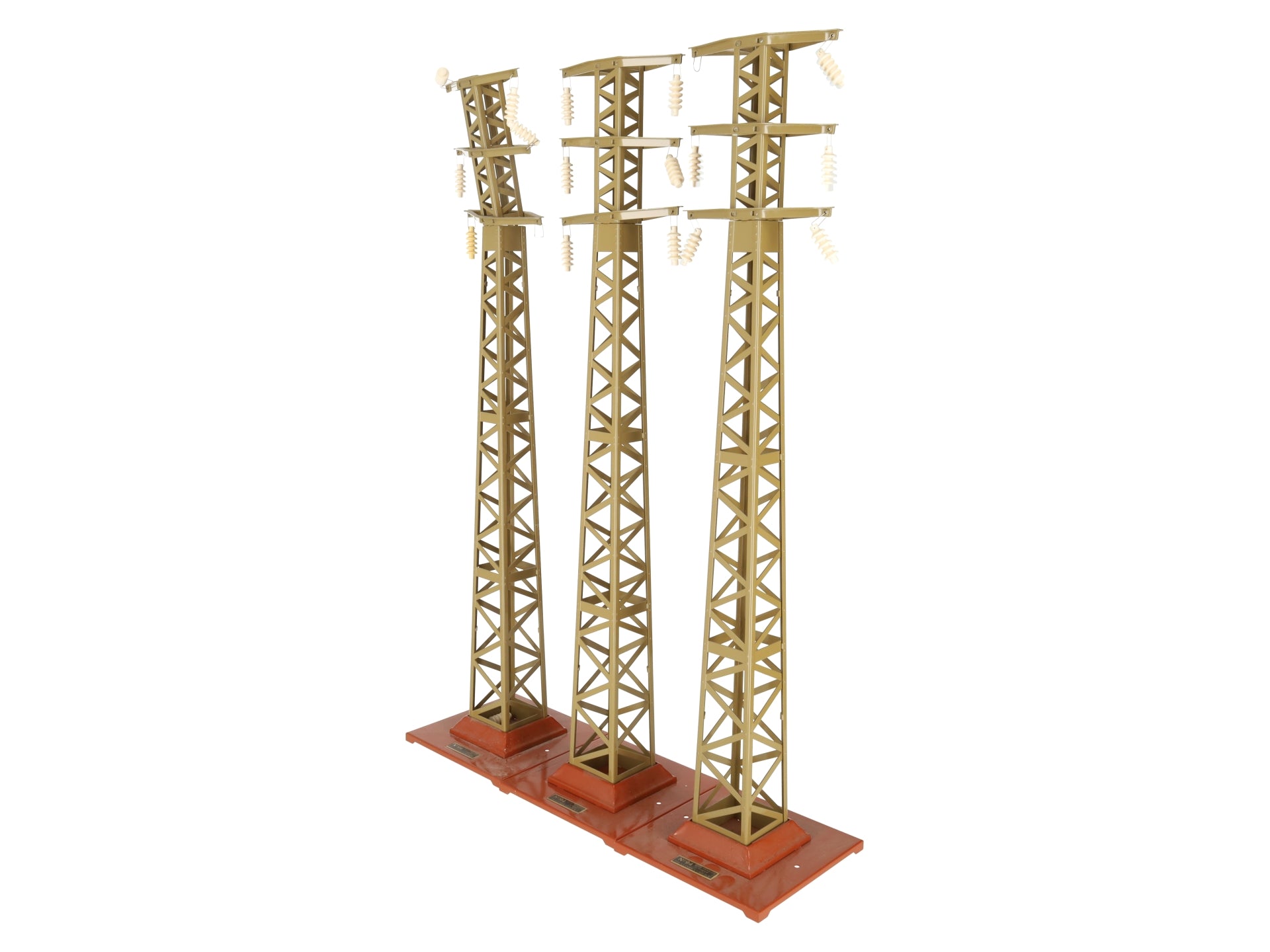 MTH 10-4012 Standard Gauge Tinplate #94 High-Tension Tower Set (Pack of 3) EX