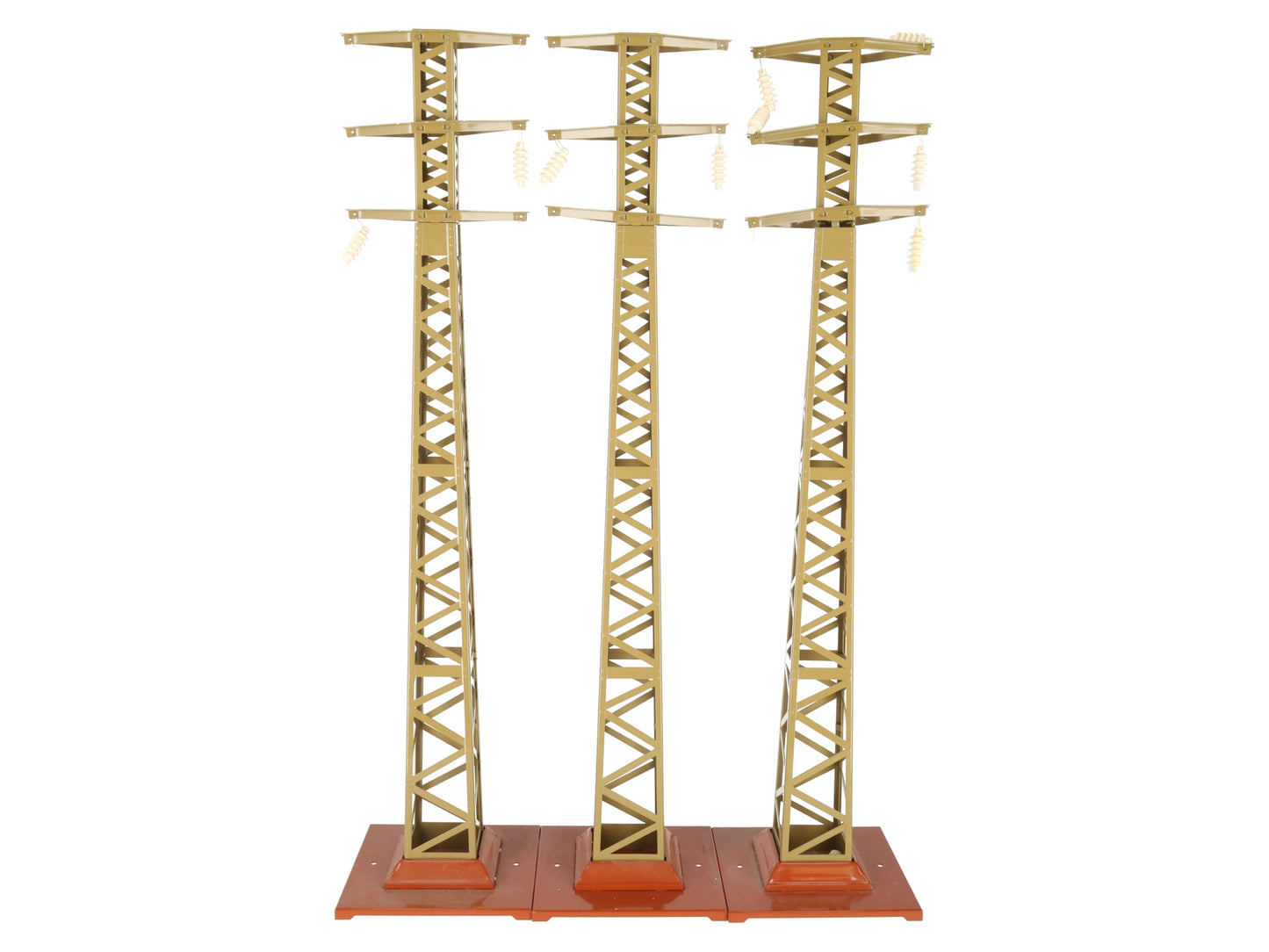 MTH 10-4012 Standard Gauge Tinplate #94 High-Tension Tower Set (Pack of 3) EX