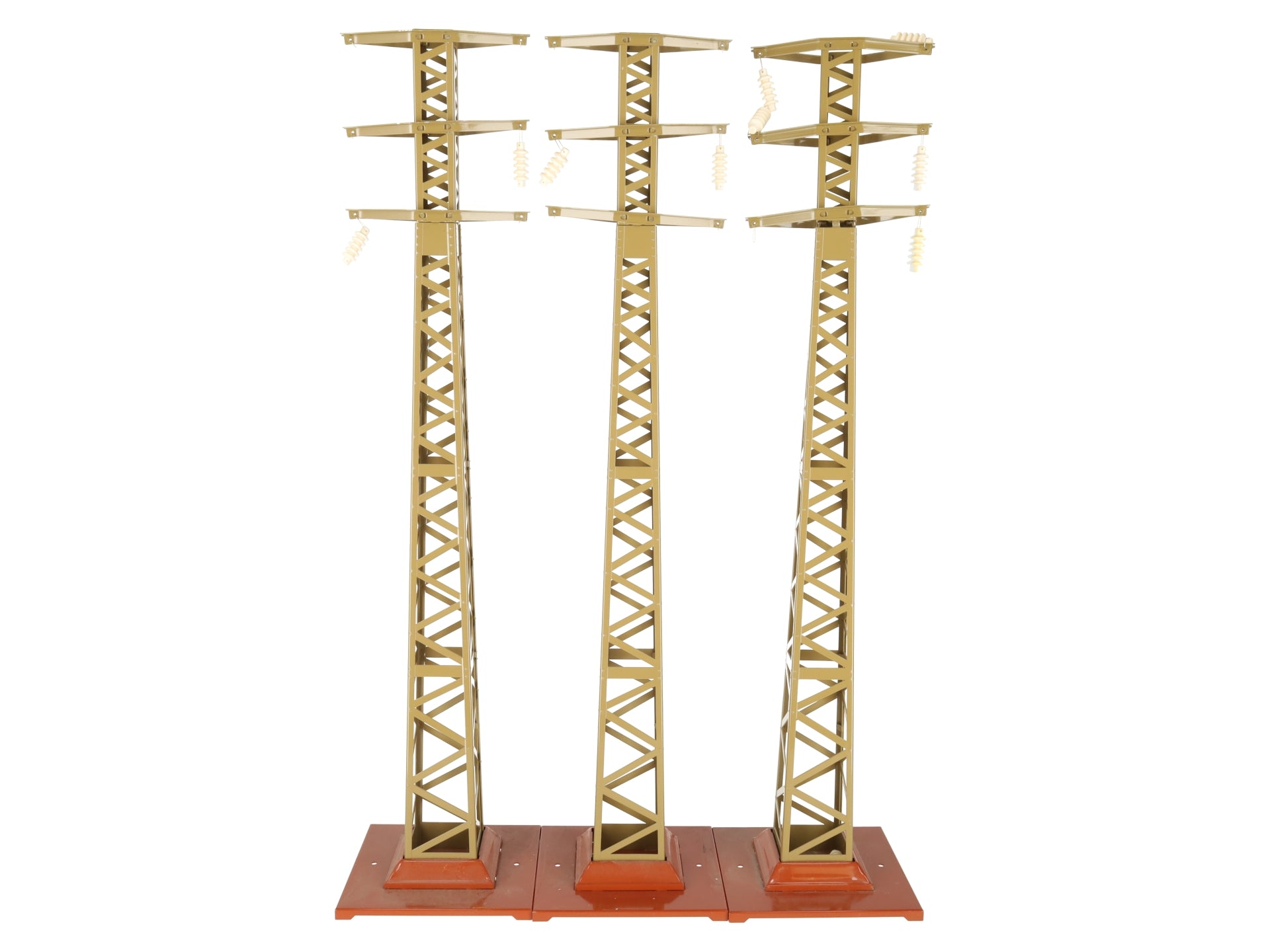 MTH 10-4012 Standard Gauge Tinplate #94 High-Tension Tower Set (Pack of 3) EX