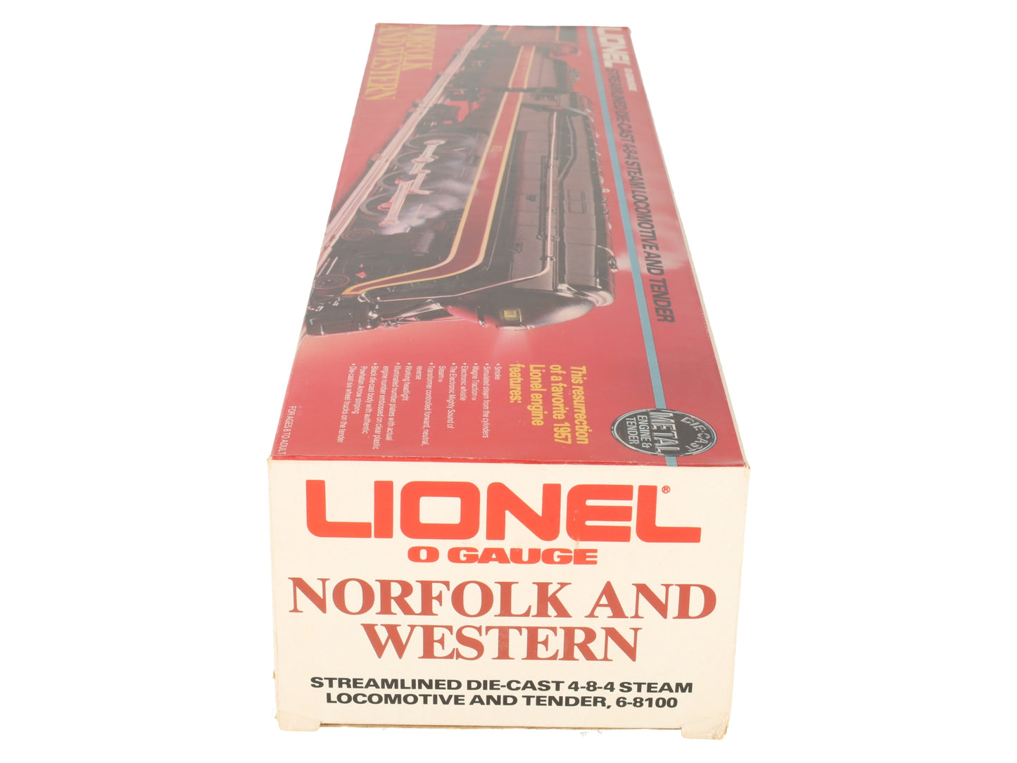 Lionel 6-8100 O Gauge Norfolk & Western 4-8-4 Steam Locomotive & Tender #611 LN/Box
