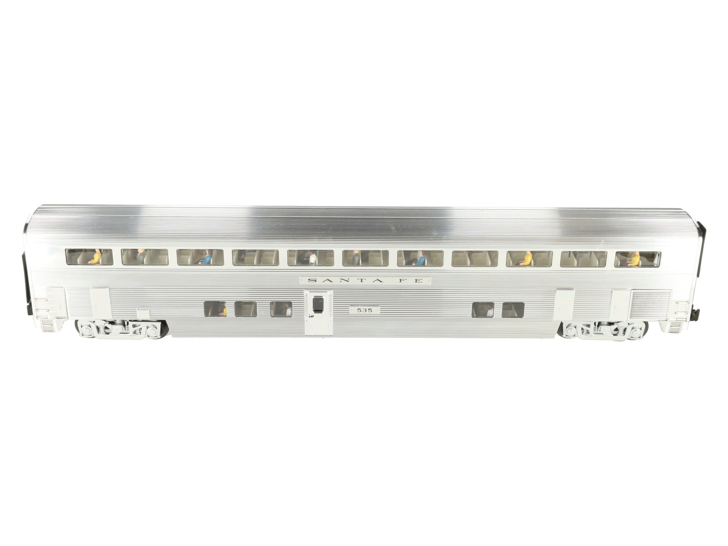 K-Line K4630-40535 O Santa Fe Hi-Level 21" Aluminum Step-Down Coach Car #535 EX