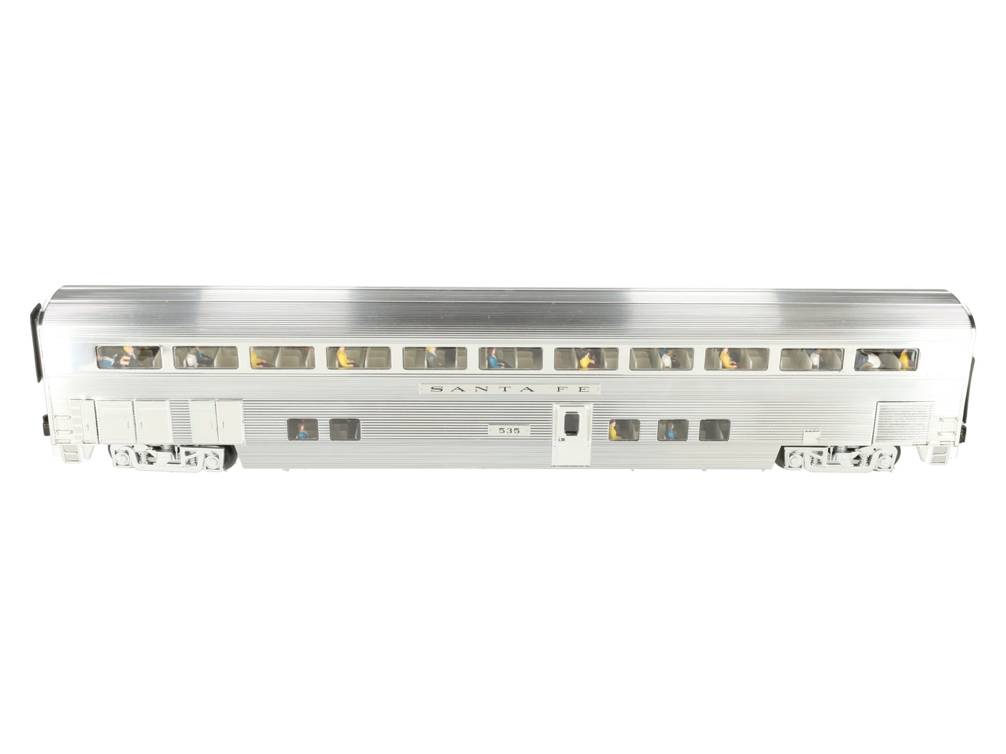K-Line K4630-40535 O Santa Fe Hi-Level 21" Aluminum Step-Down Coach Car #535 EX