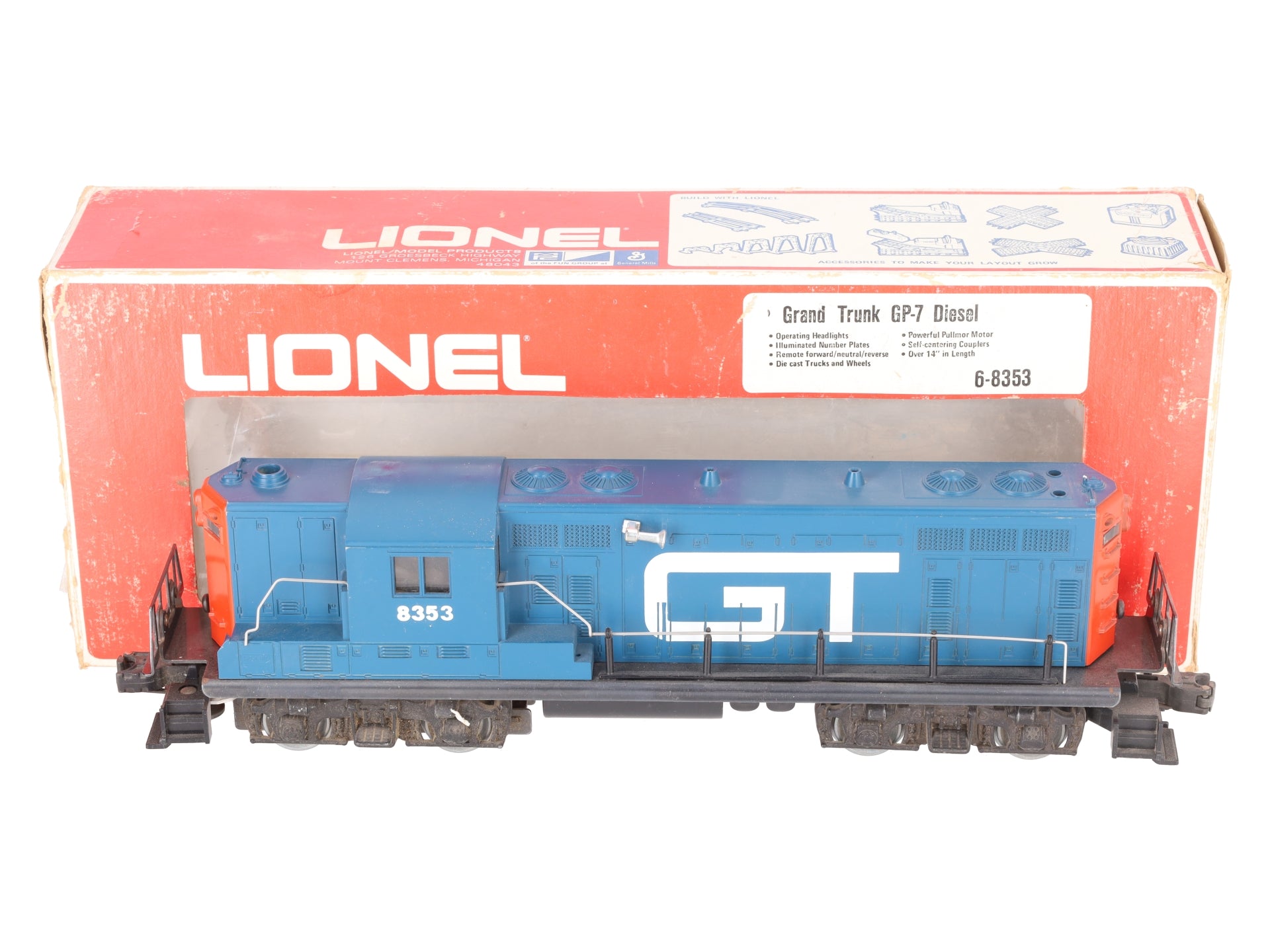 Lionel 6-8353 O Gauge Grand Trunk GP7 Diesel Locomotive EX/Box