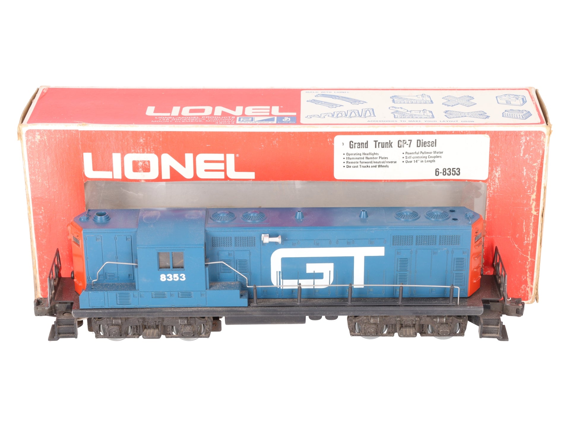 Lionel 6-8353 O Gauge Grand Trunk GP7 Diesel Locomotive EX/Box