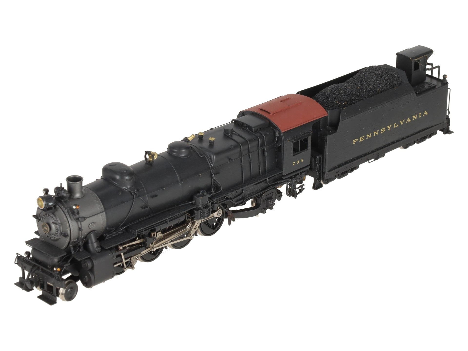 United Scale Models HO Scale BRASS PRR L-1 2-8-2 Loco & Tender- Painted/Box