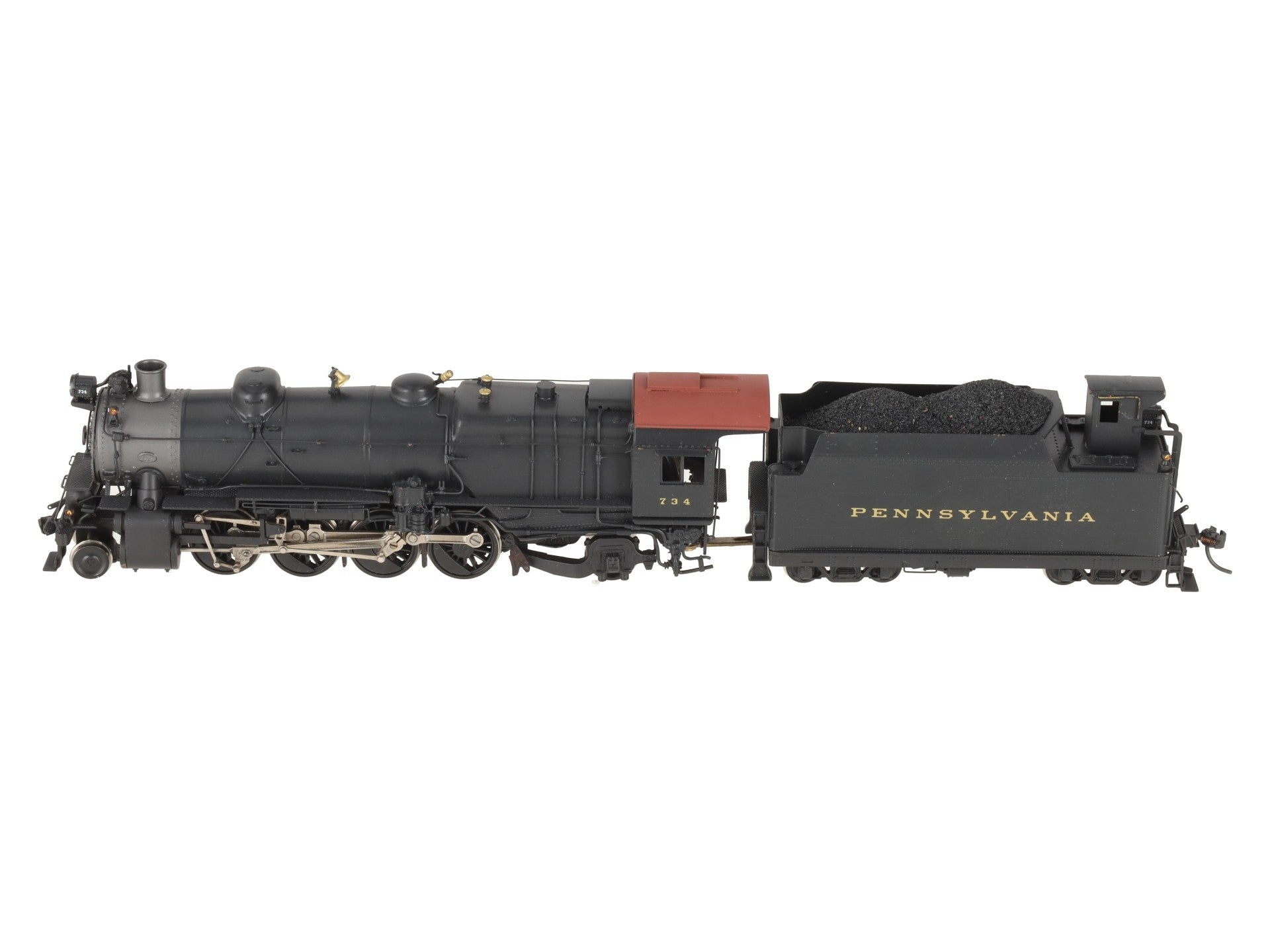United Scale Models HO Scale BRASS PRR L-1 2-8-2 Loco & Tender- Painted/Box