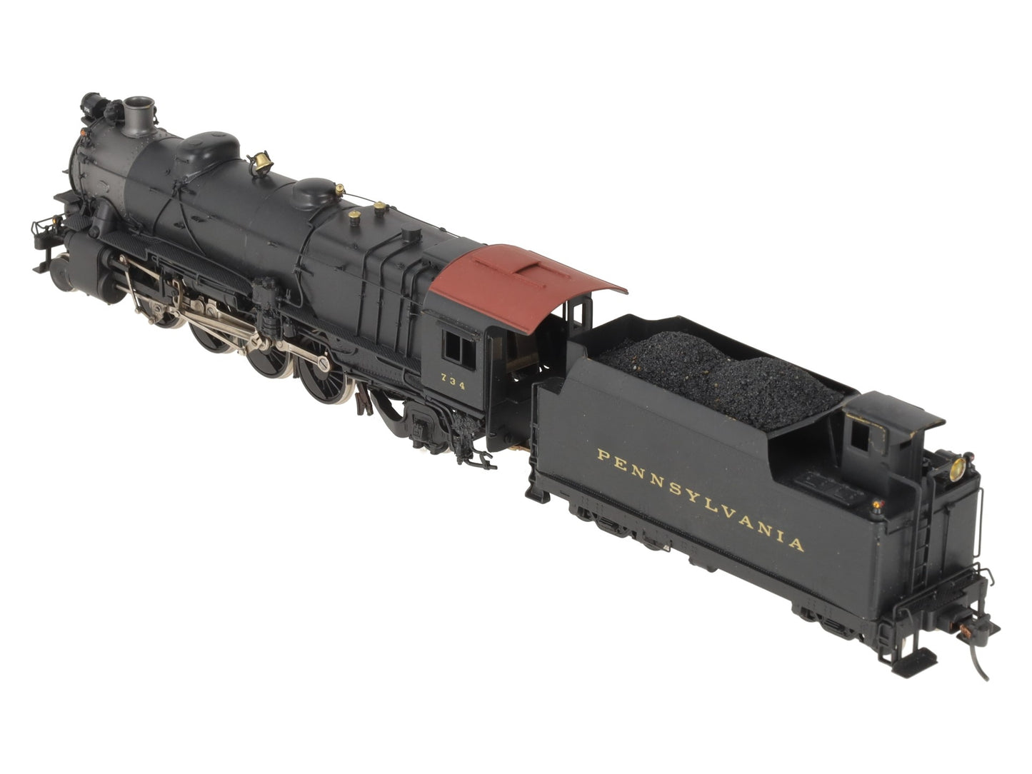 United Scale Models HO Scale BRASS PRR L-1 2-8-2 Loco & Tender- Painted/Box