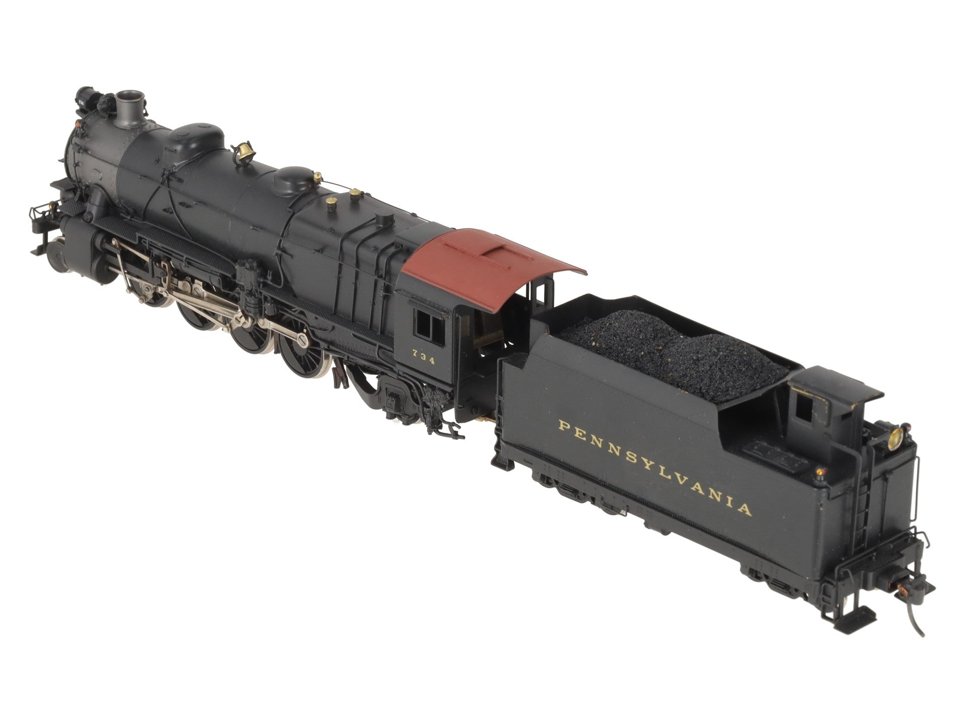 United Scale Models HO Scale BRASS PRR L-1 2-8-2 Loco & Tender- Painted/Box
