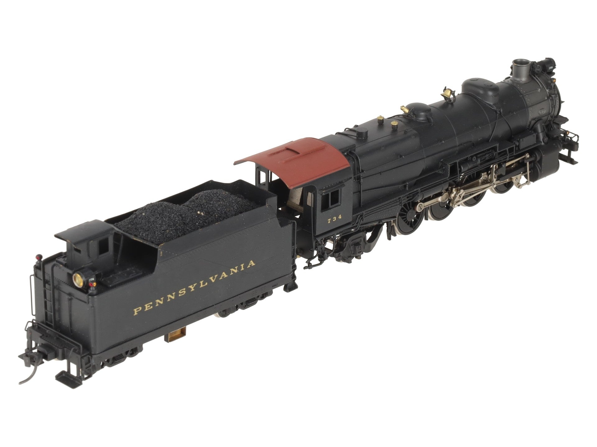 United Scale Models HO Scale BRASS PRR L-1 2-8-2 Loco & Tender- Painted/Box
