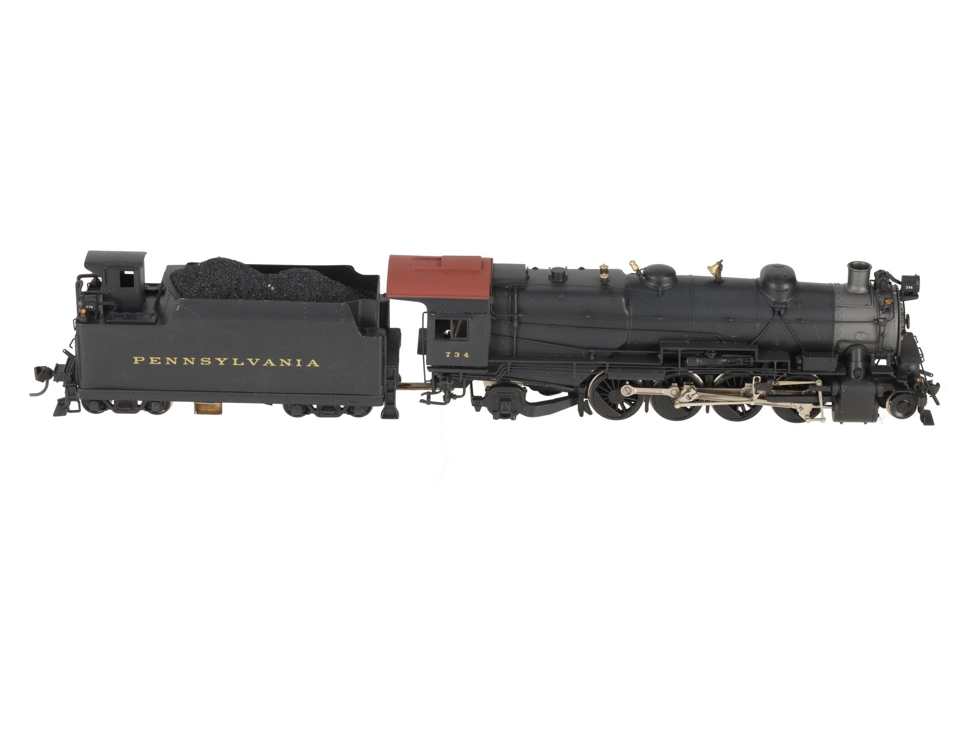 United Scale Models HO Scale BRASS PRR L-1 2-8-2 Loco & Tender- Painted/Box
