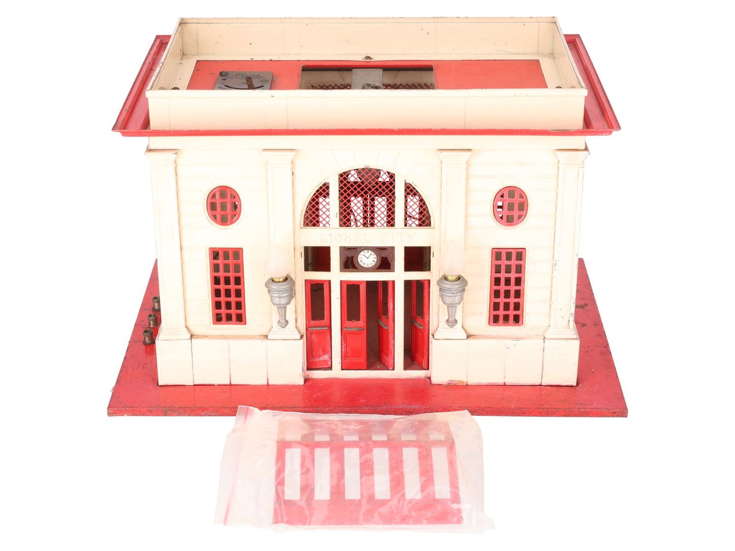 Lionel 115 O Gauge Vintage Lighted Tinplate Passenger Station VG
