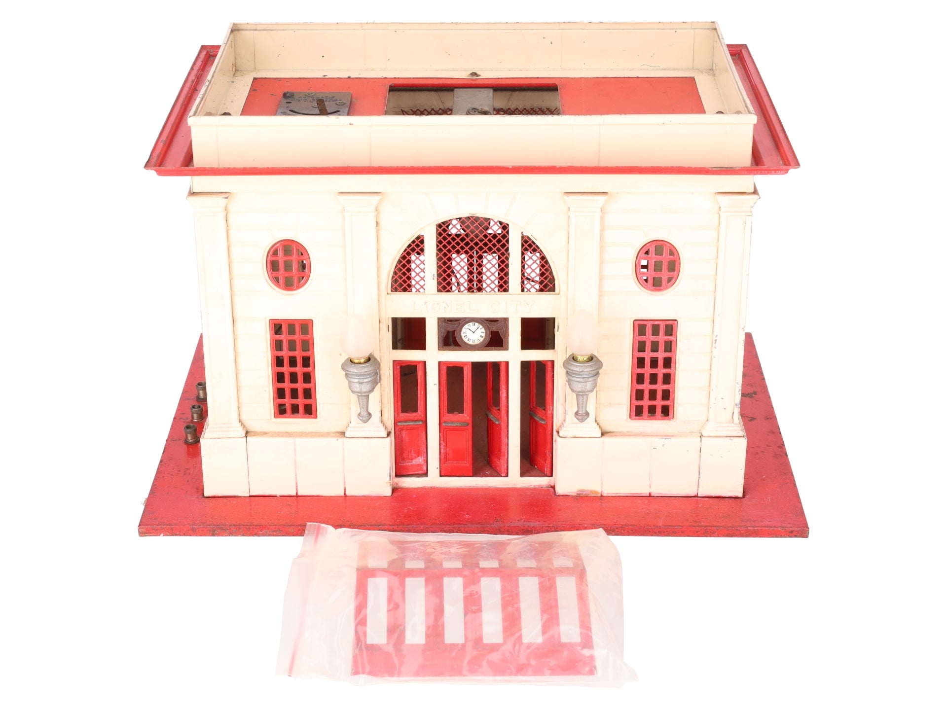 Lionel 115 O Gauge Vintage Lighted Tinplate Passenger Station VG