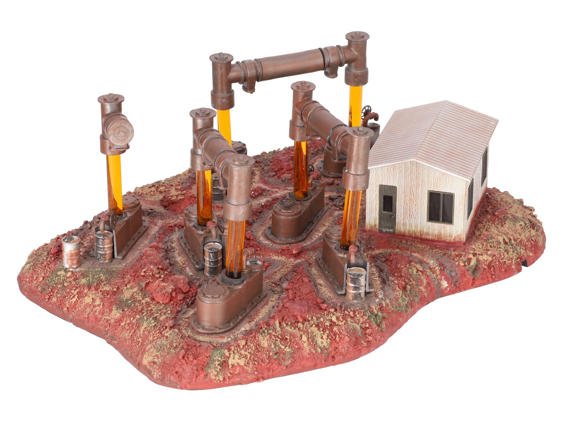 Lionel 6-24112 O Gauge Oil Field With 7 Oil Wells & Bubble Tubes LN/Box