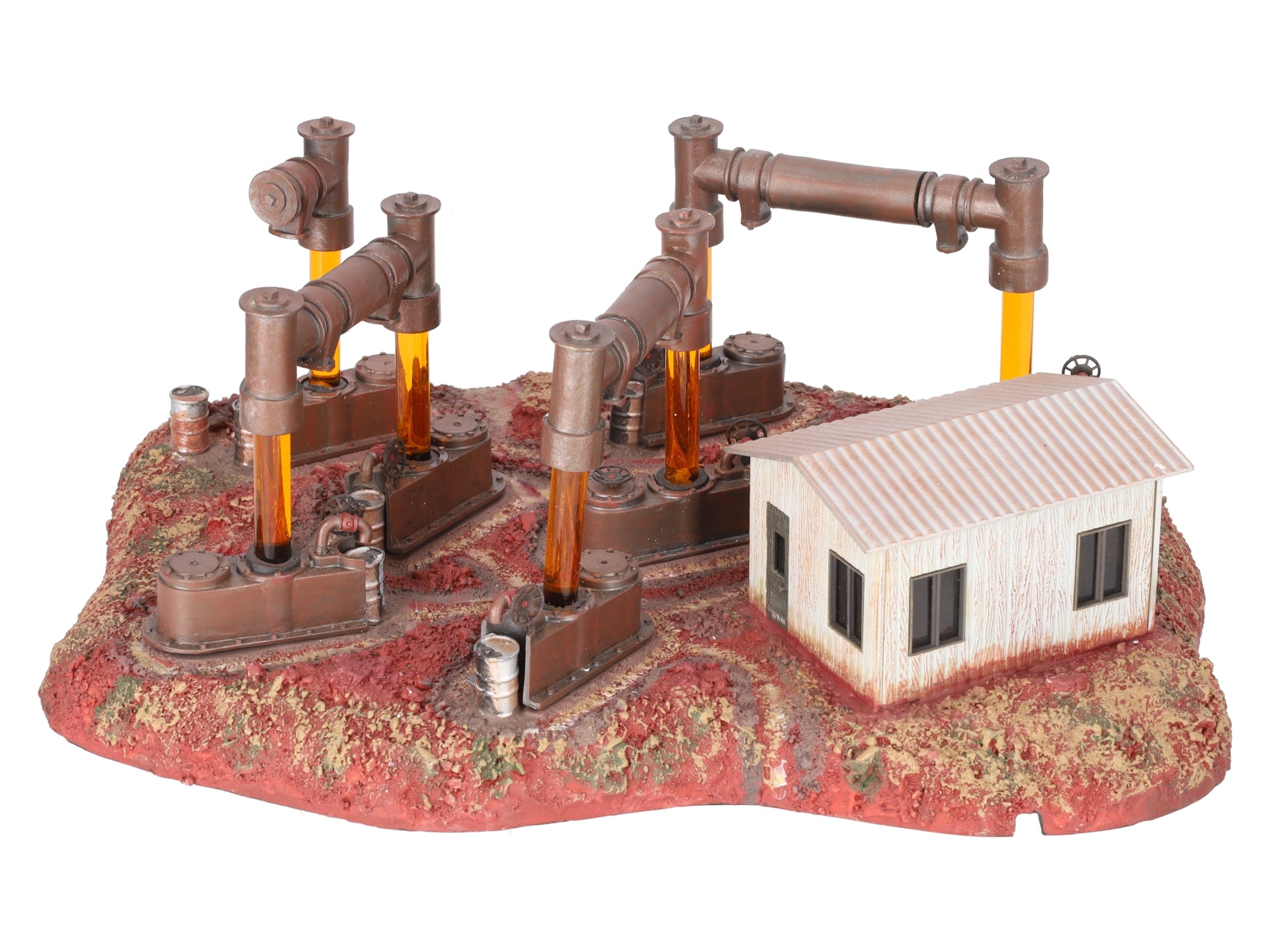 Lionel 6-24112 O Gauge Oil Field With 7 Oil Wells & Bubble Tubes LN/Box