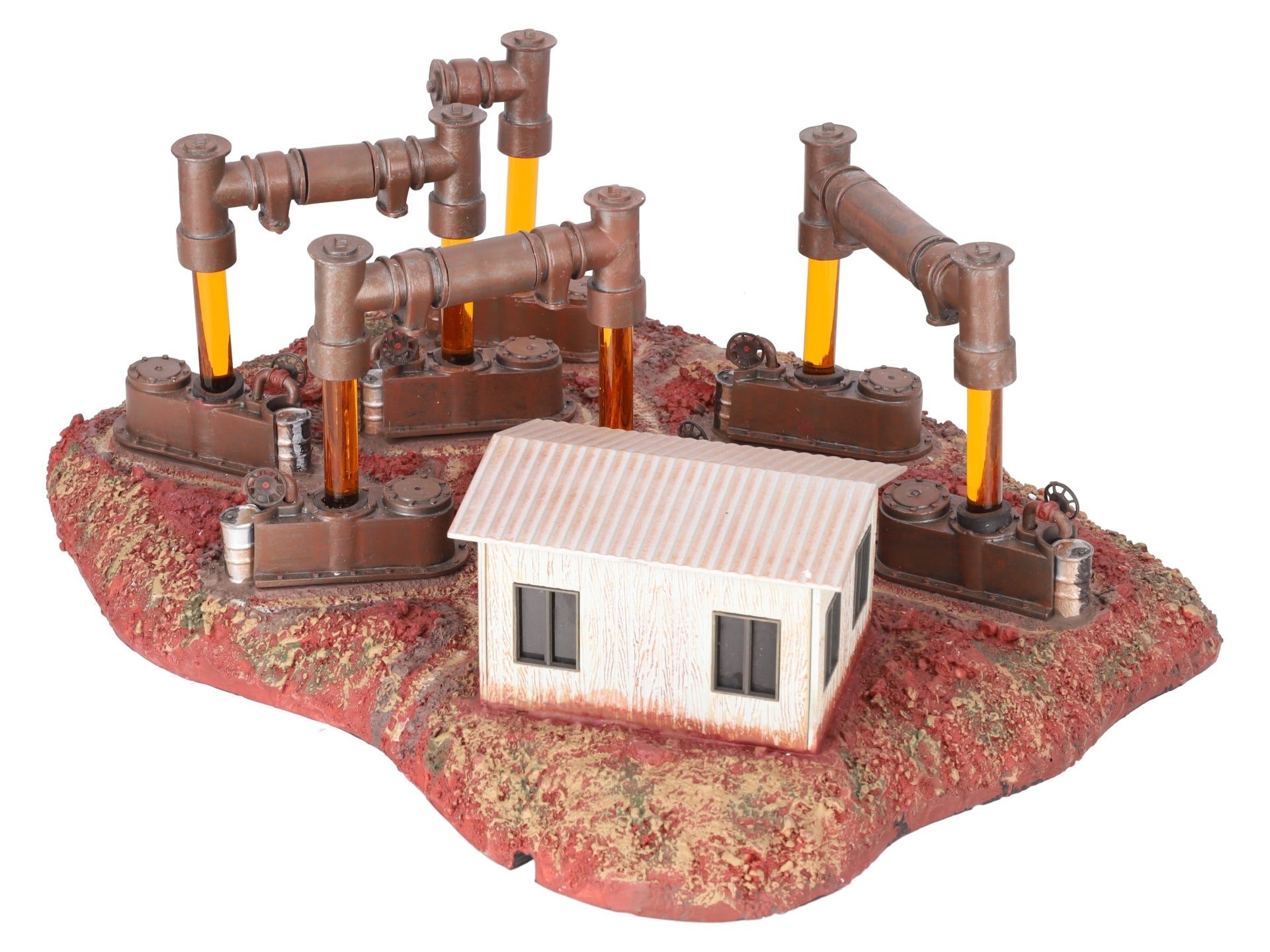 Lionel 6-24112 O Gauge Oil Field With 7 Oil Wells & Bubble Tubes LN/Box