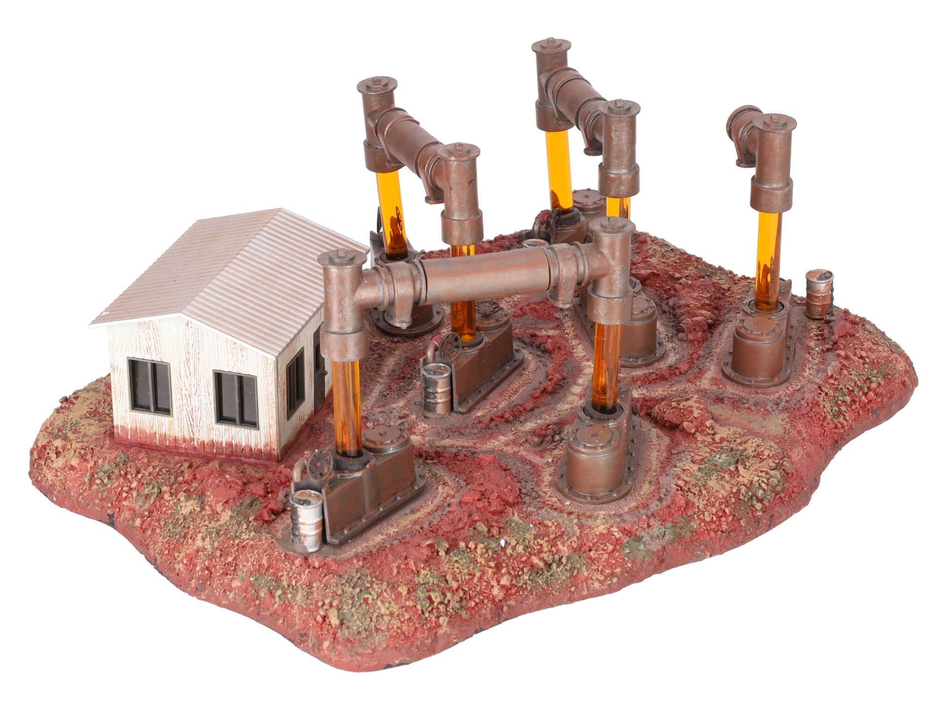 Lionel 6-24112 O Gauge Oil Field With 7 Oil Wells & Bubble Tubes LN/Box