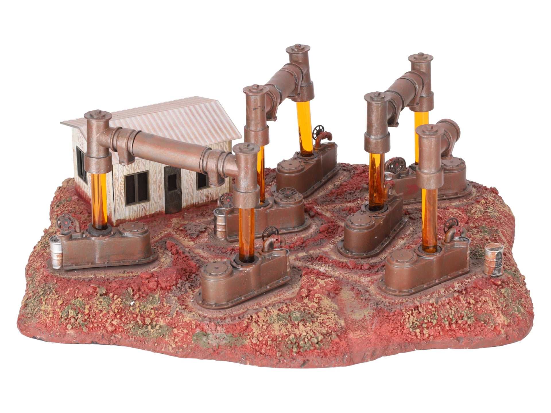 Lionel 6-24112 O Gauge Oil Field With 7 Oil Wells & Bubble Tubes LN/Box